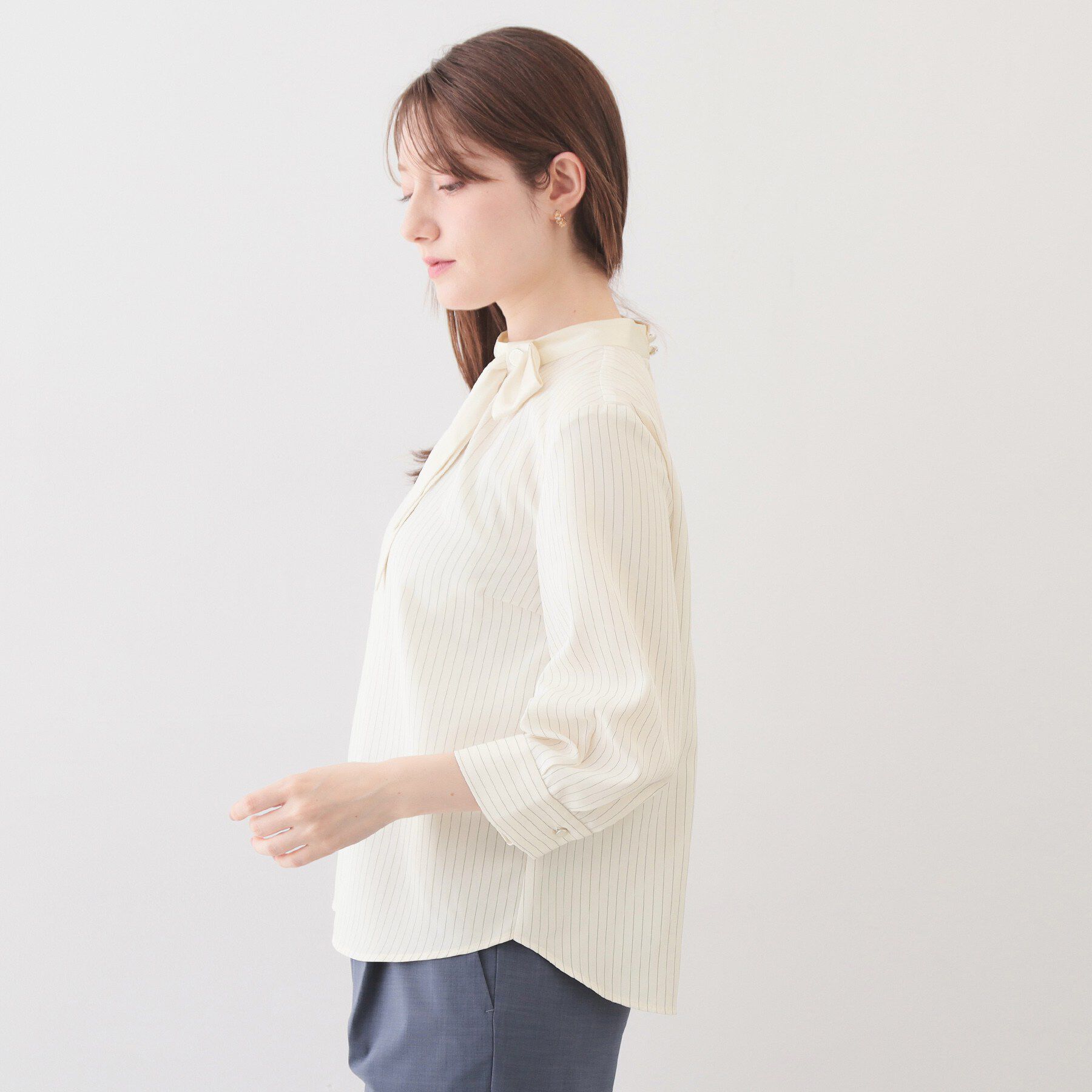 index「アシメボウタイブラウス【洗濯機OK/イージーアイロン】」|シャツ・ブラウス|