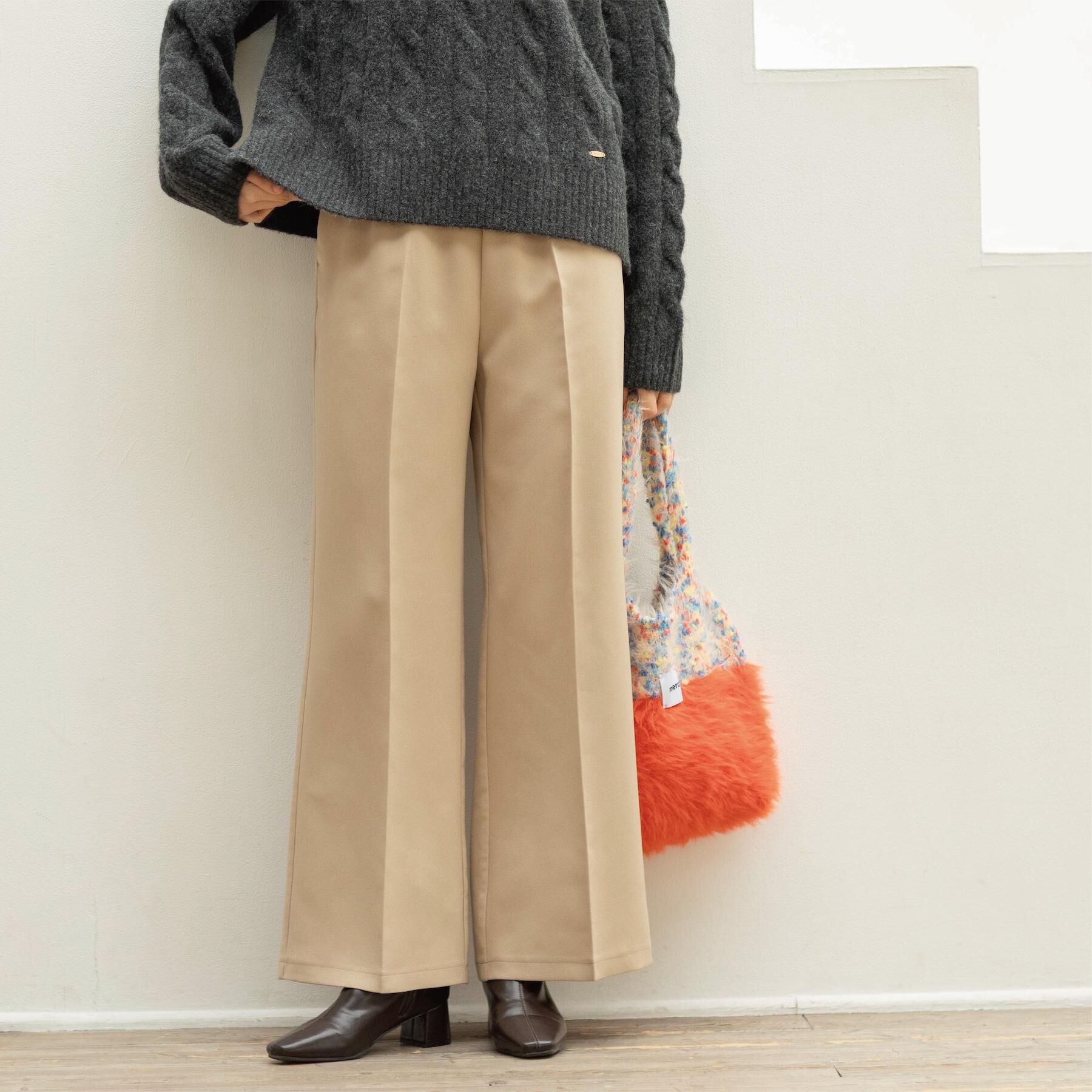 OPAQUE.CLIP「イージーフレアパンツ【洗濯機OK】」|その他|ベージュ(052)