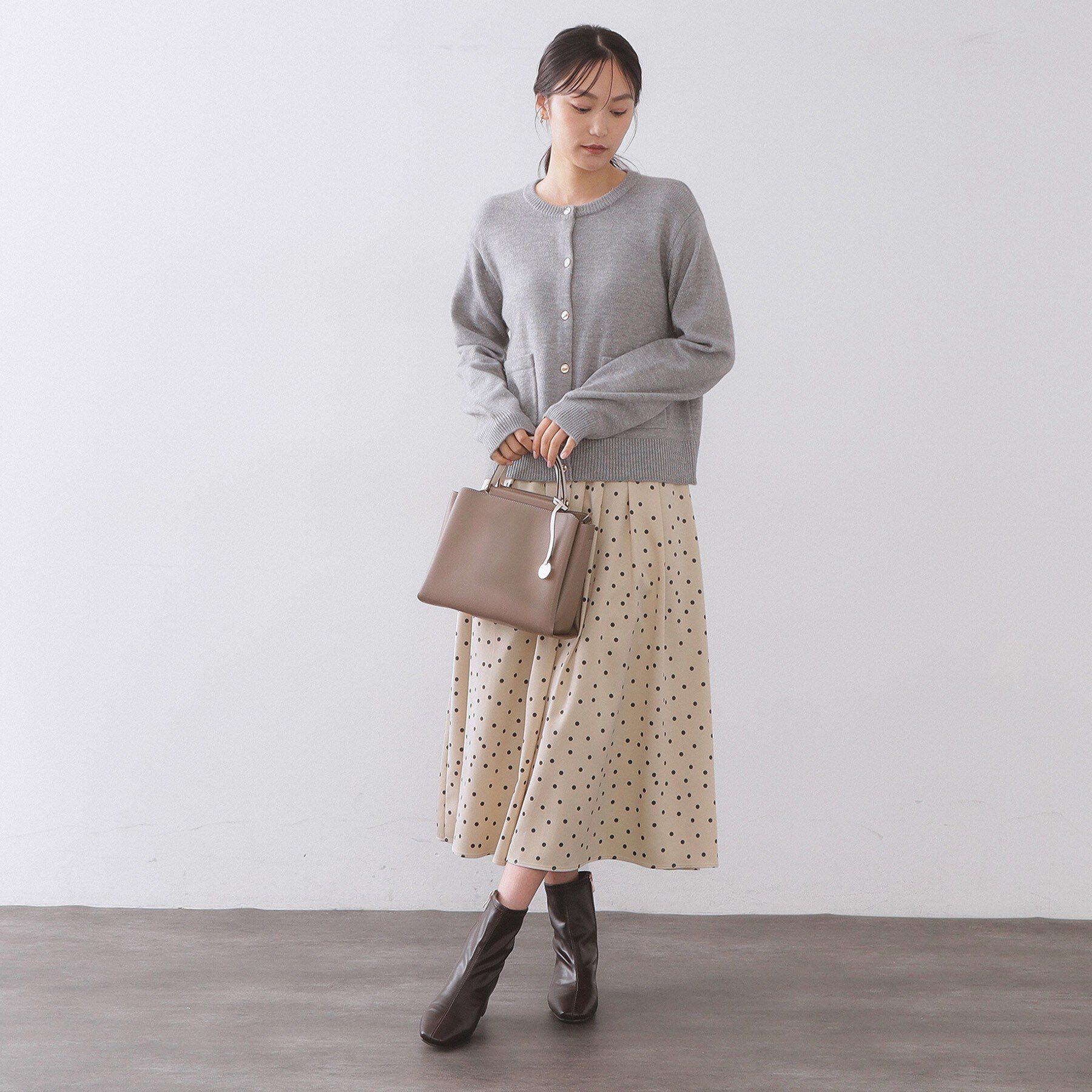 OPAQUE.CLIP「カラードットフレアスカート【洗濯機OK】」|スカート|