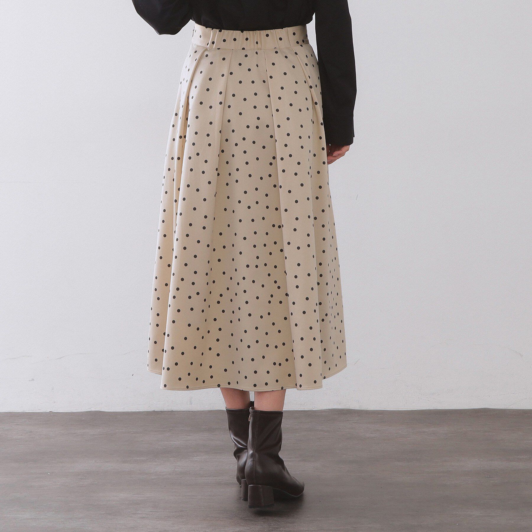OPAQUE.CLIP「カラードットフレアスカート【洗濯機OK】」|スカート|