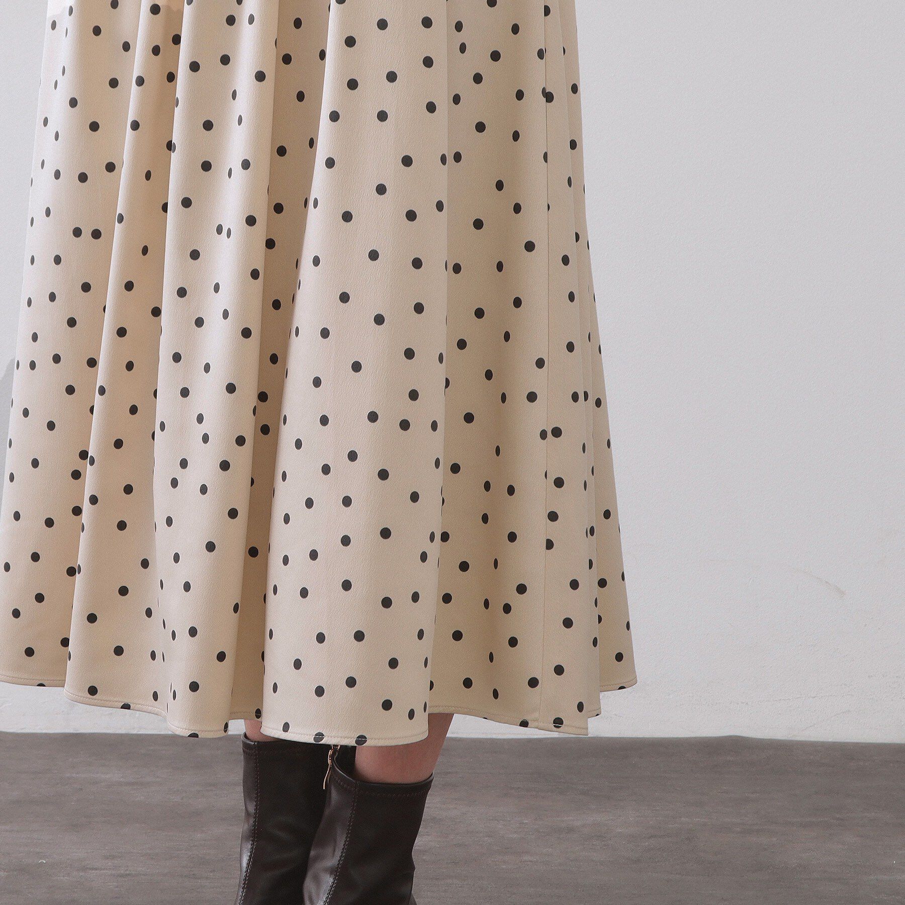 OPAQUE.CLIP「カラードットフレアスカート【洗濯機OK】」|スカート|