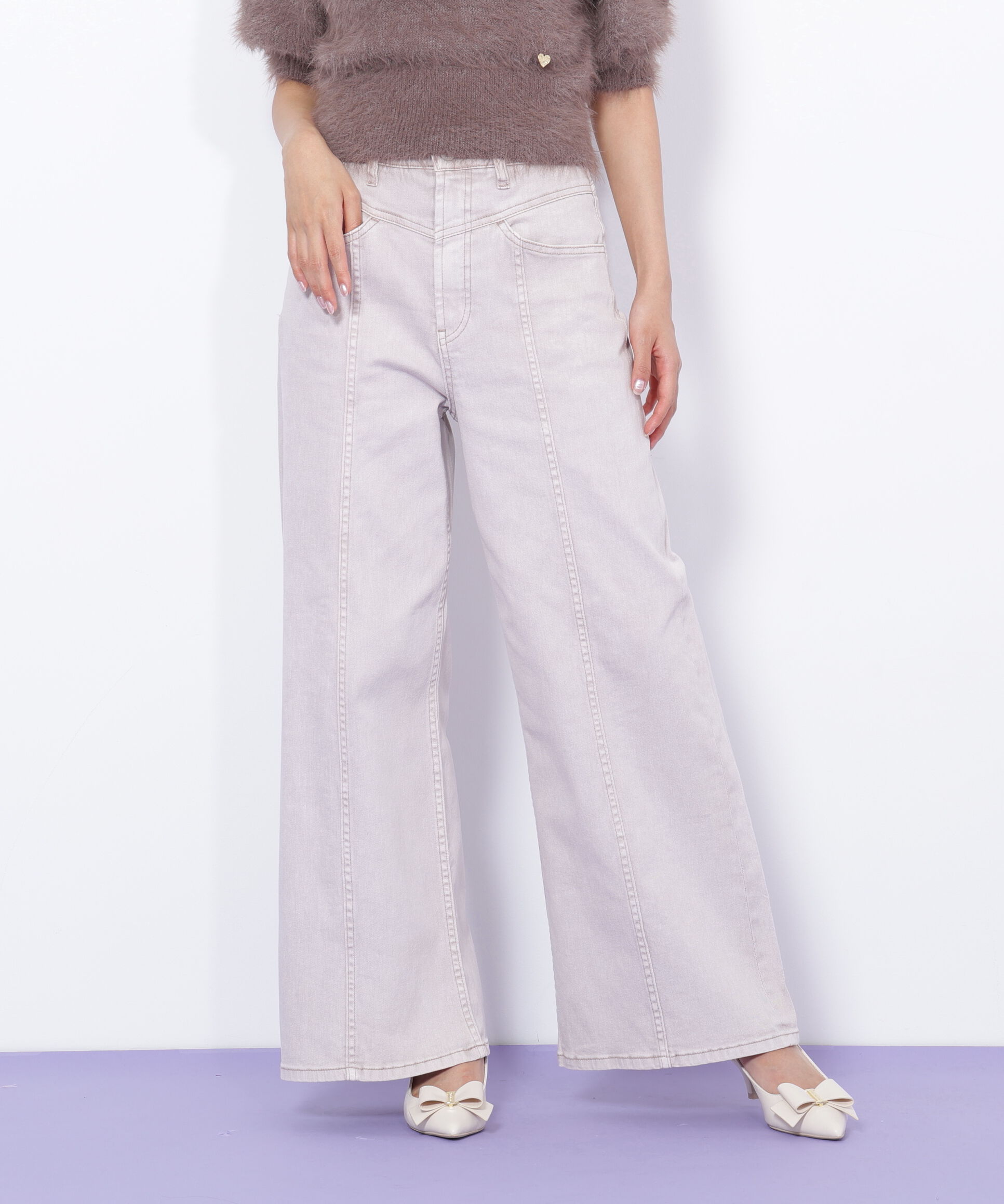  「切替えデザインデニムパンツ」|その他|