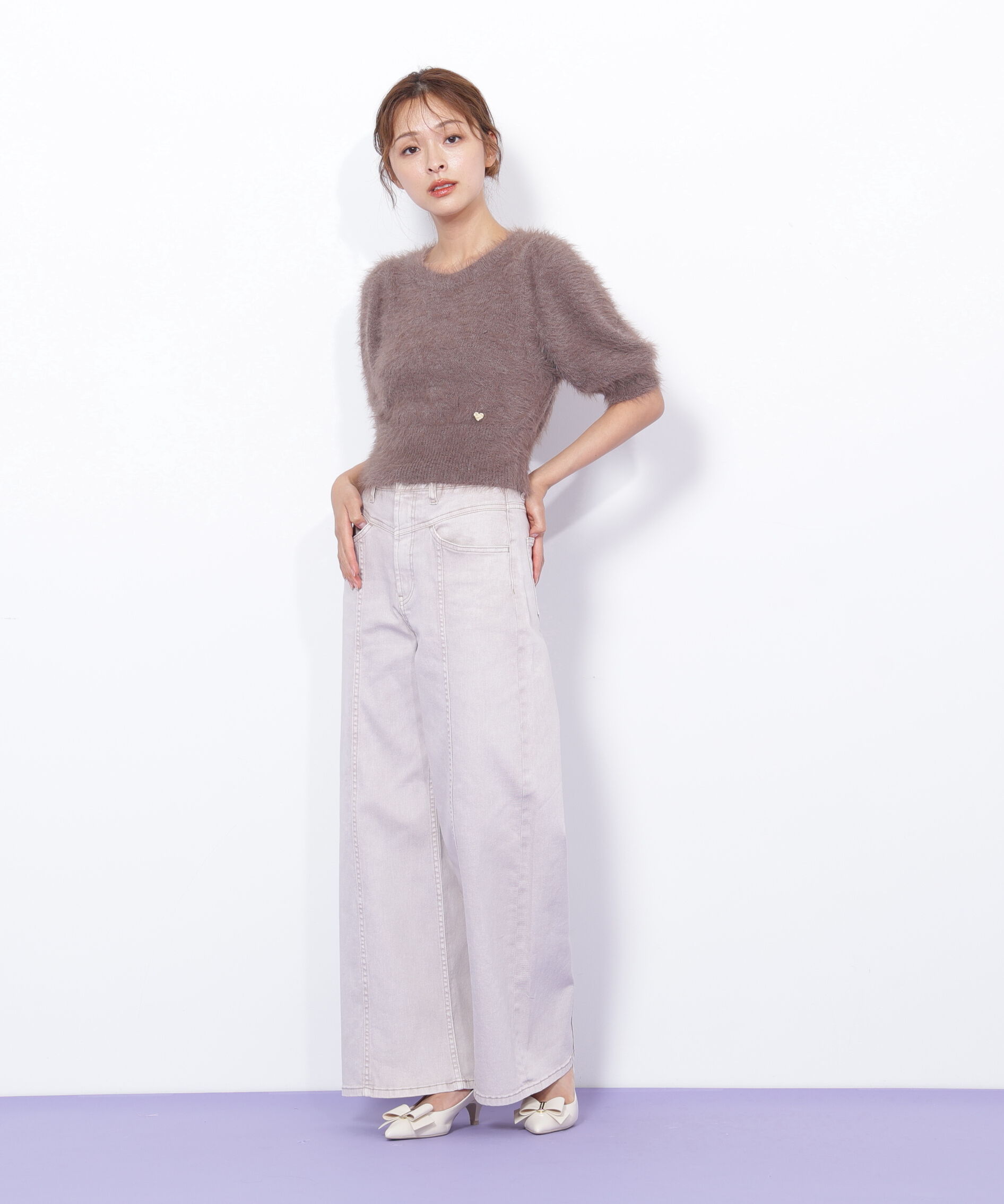  「切替えデザインデニムパンツ」|その他|