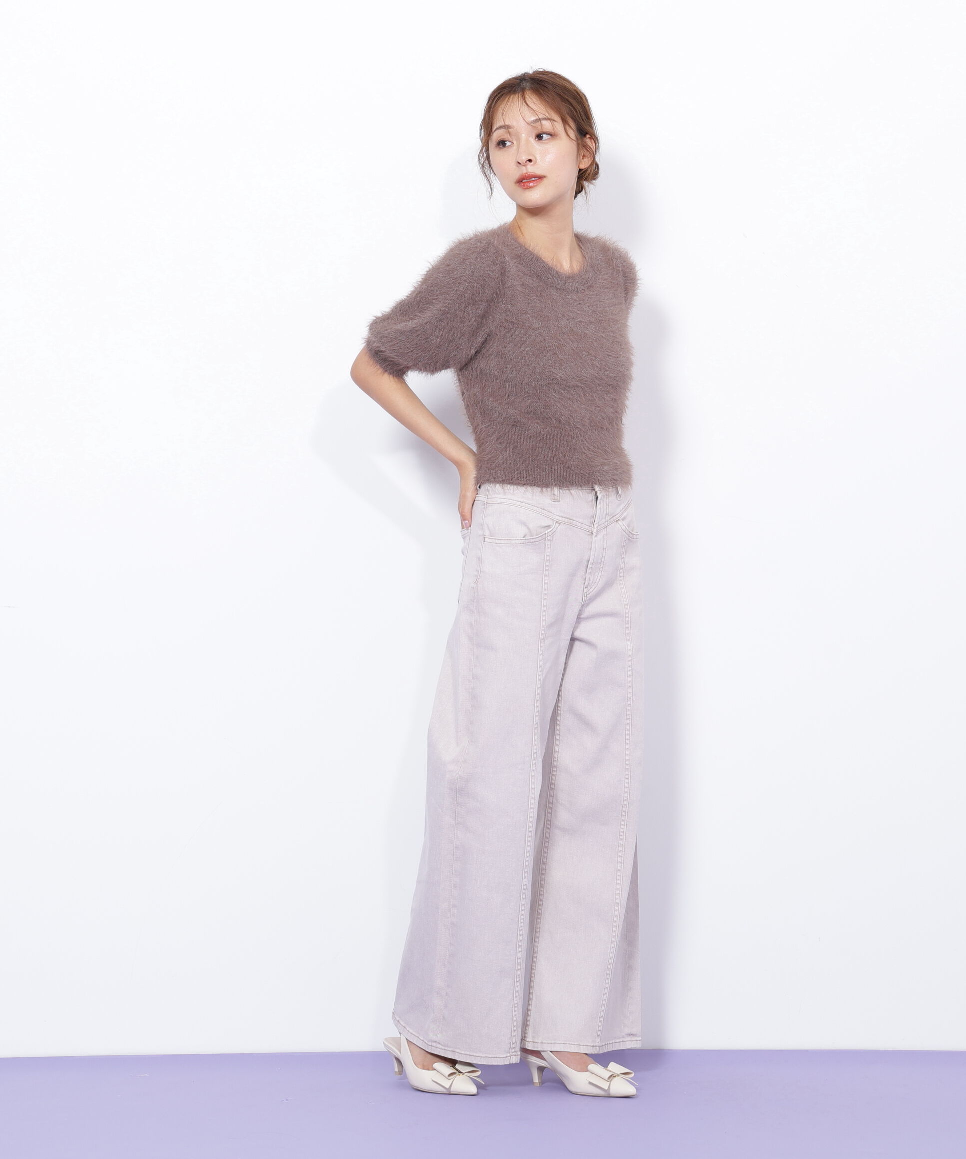  「切替えデザインデニムパンツ」|その他|