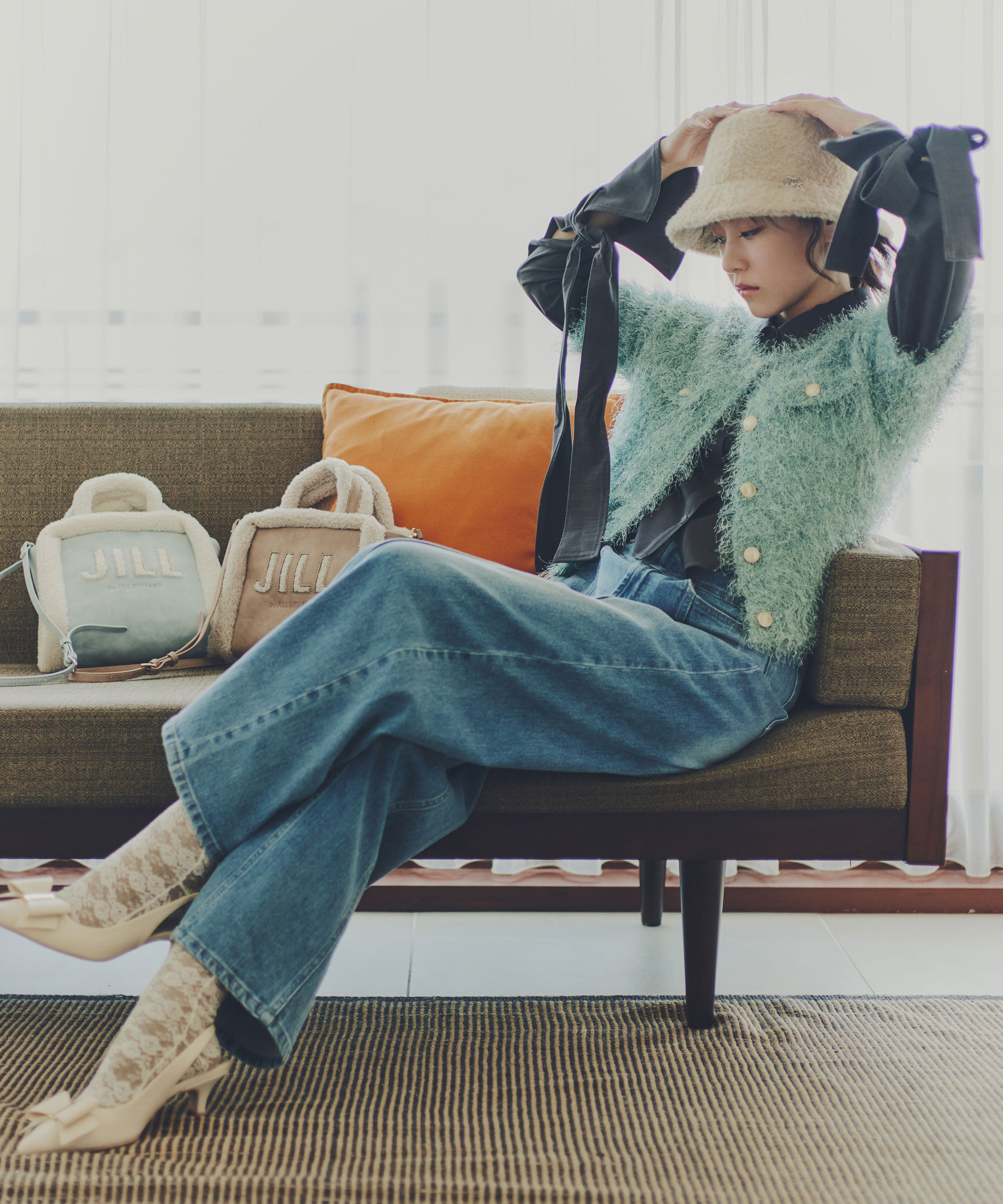  「切替えデザインデニムパンツ」|その他|