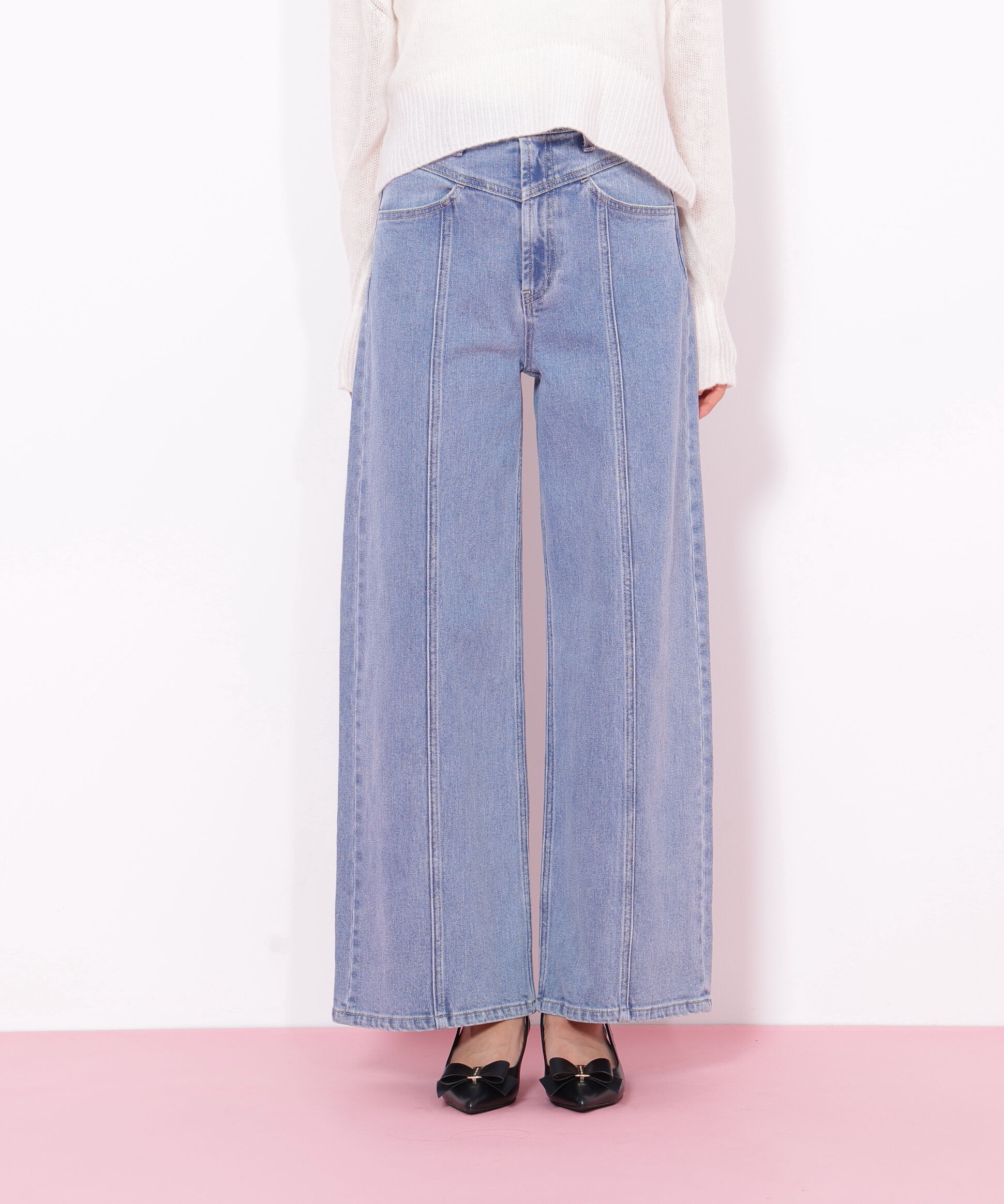  「切替えデザインデニムパンツ」|その他|