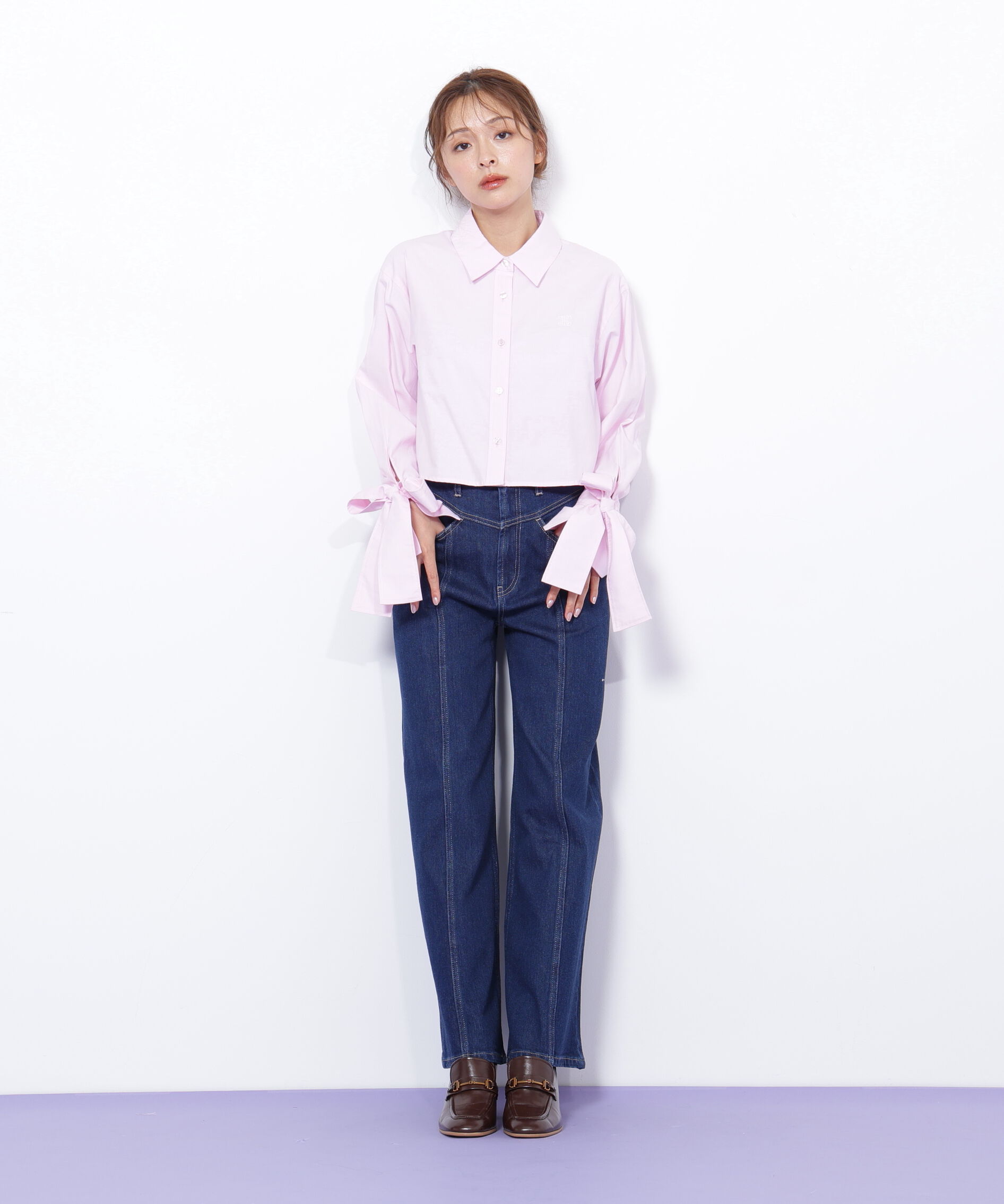  「切替えデザインデニムパンツ」|その他|