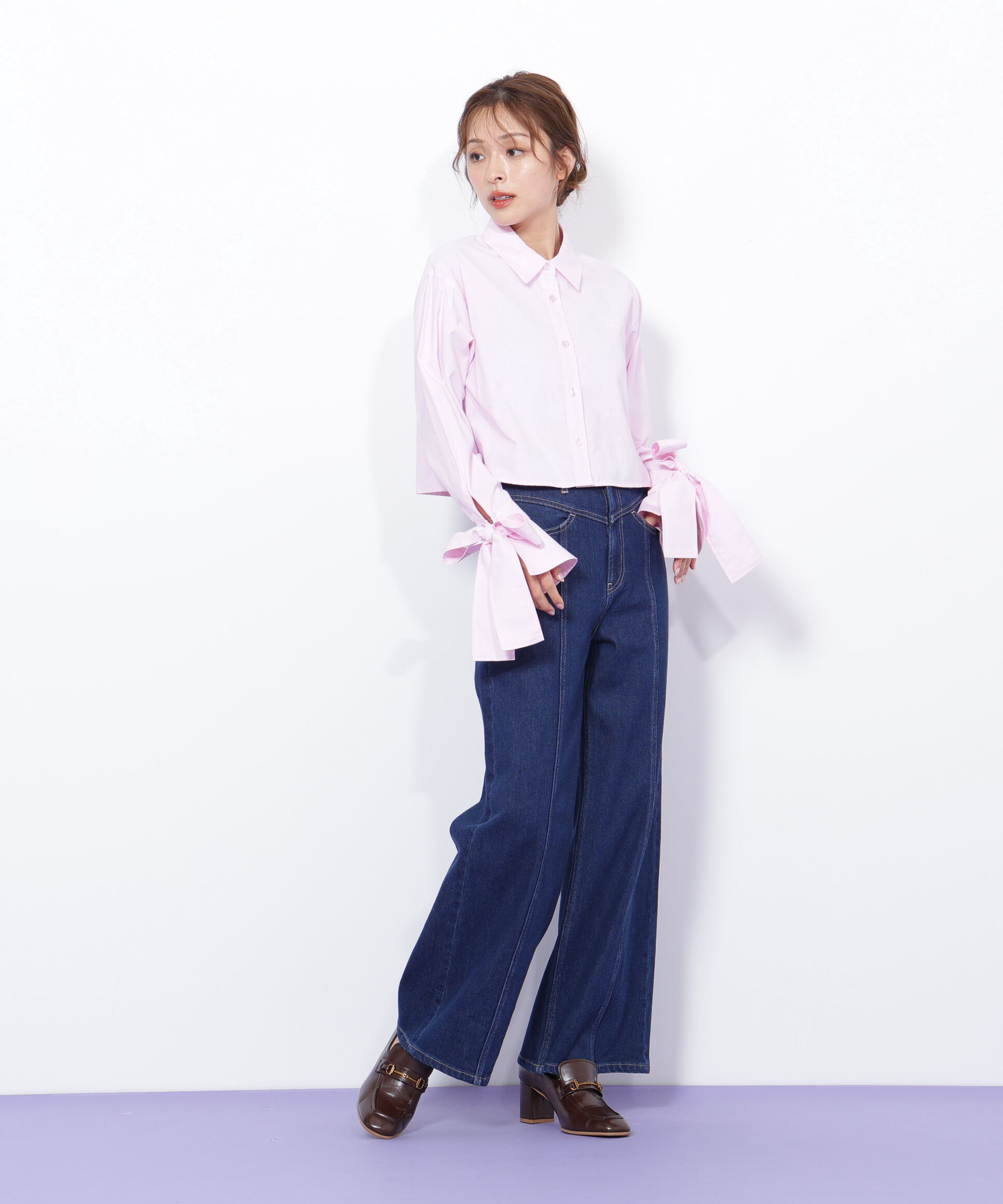  「切替えデザインデニムパンツ」|その他|