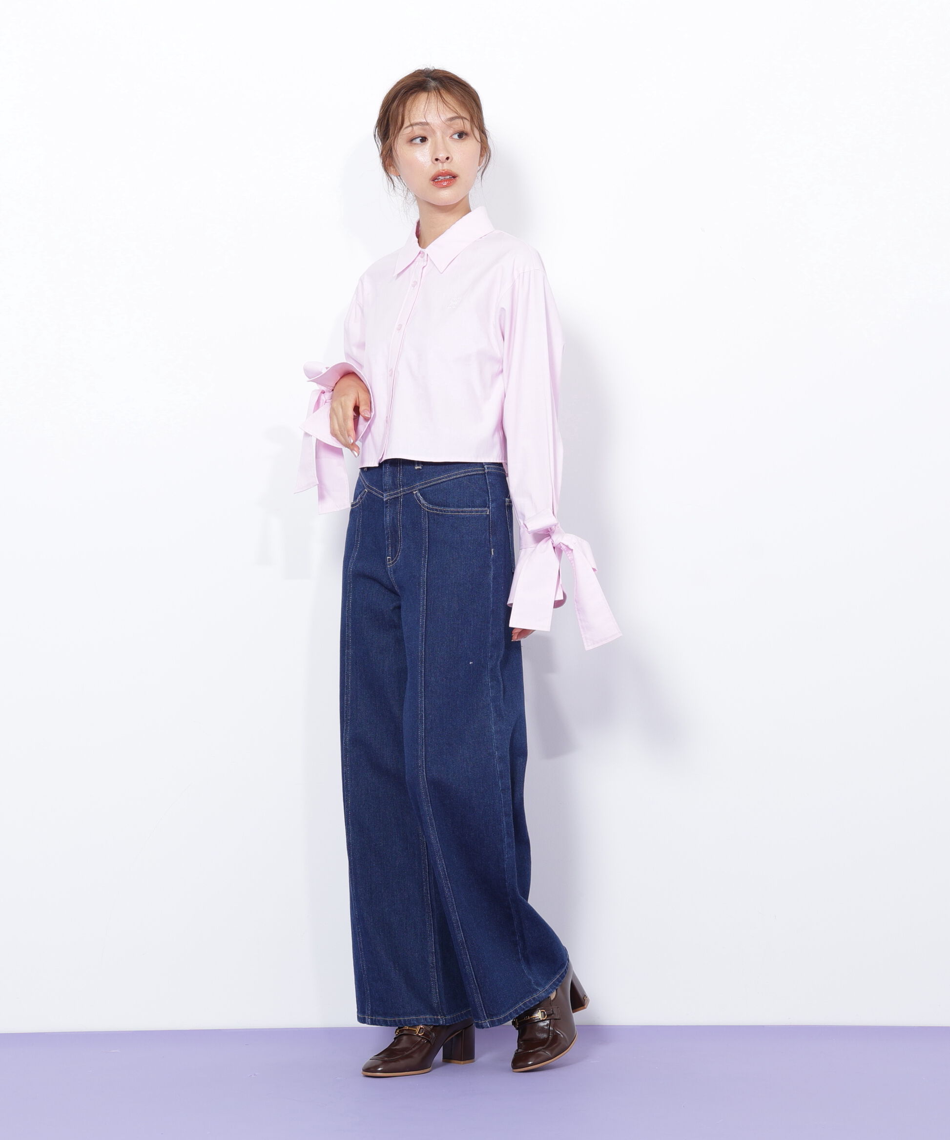  「切替えデザインデニムパンツ」|その他|