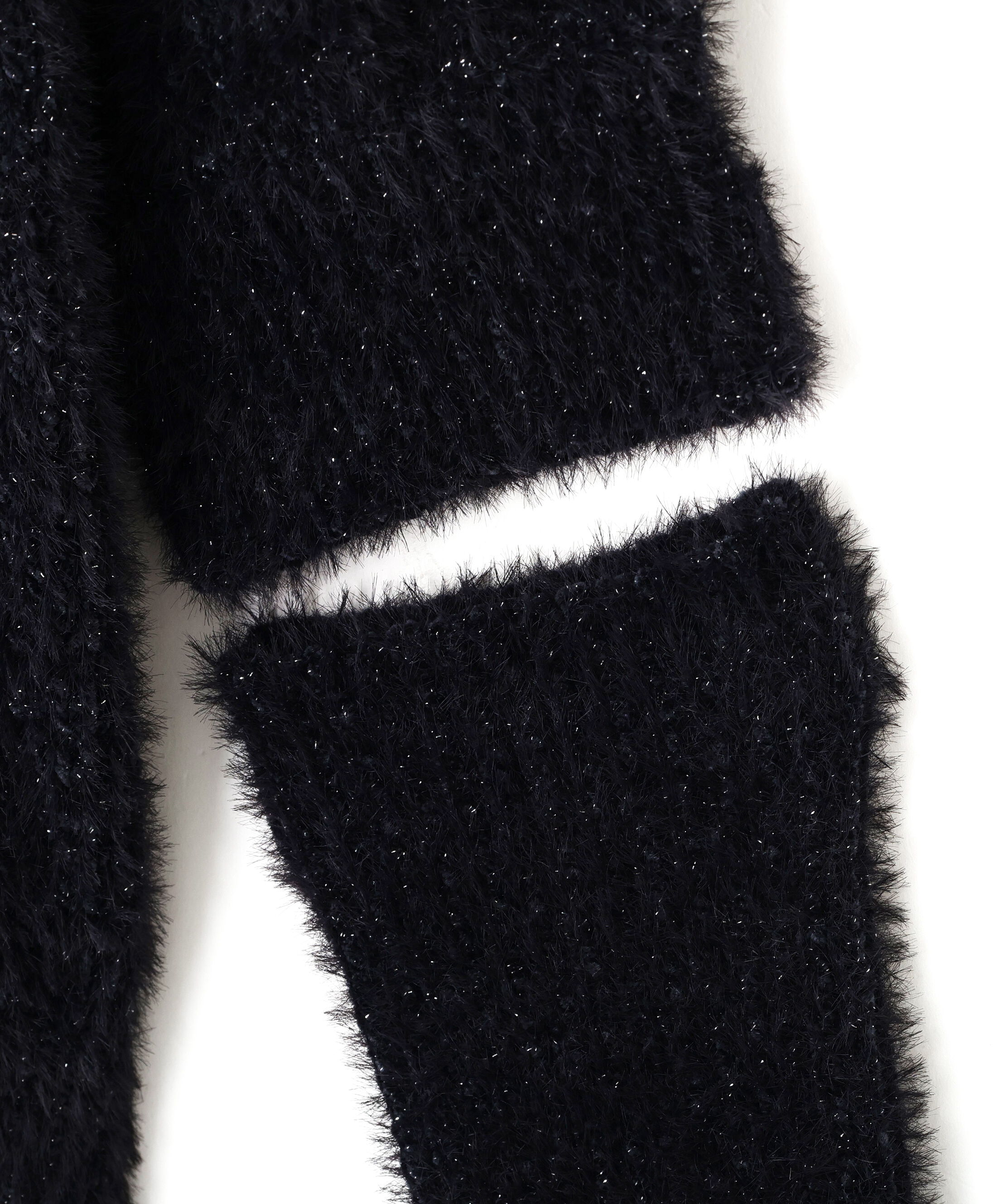  「アームウォーマー付きモールシャギーニット」|ニット・セーター|