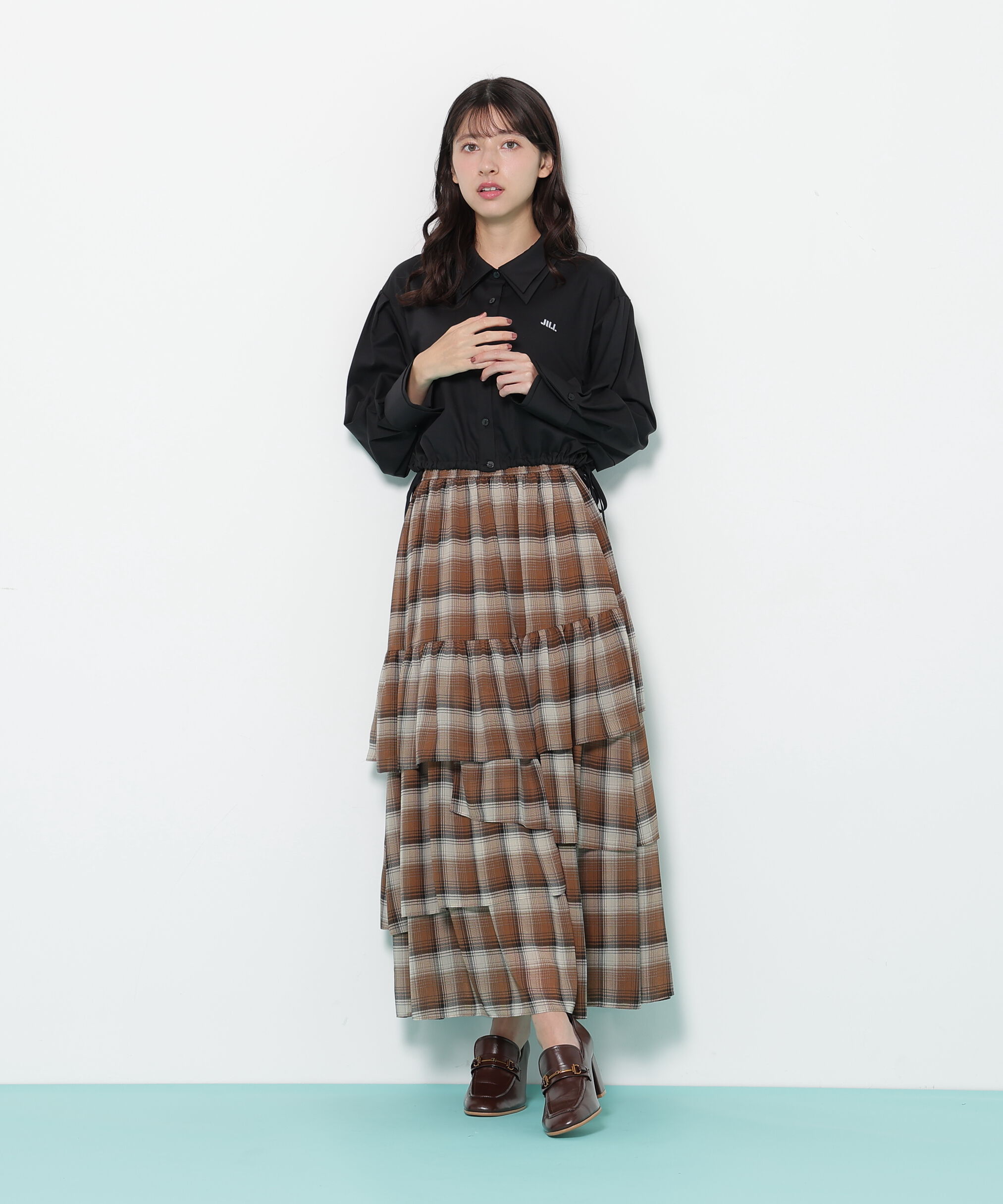  「サイドリボンダブルカラーシャツ」|シャツ・ブラウス|