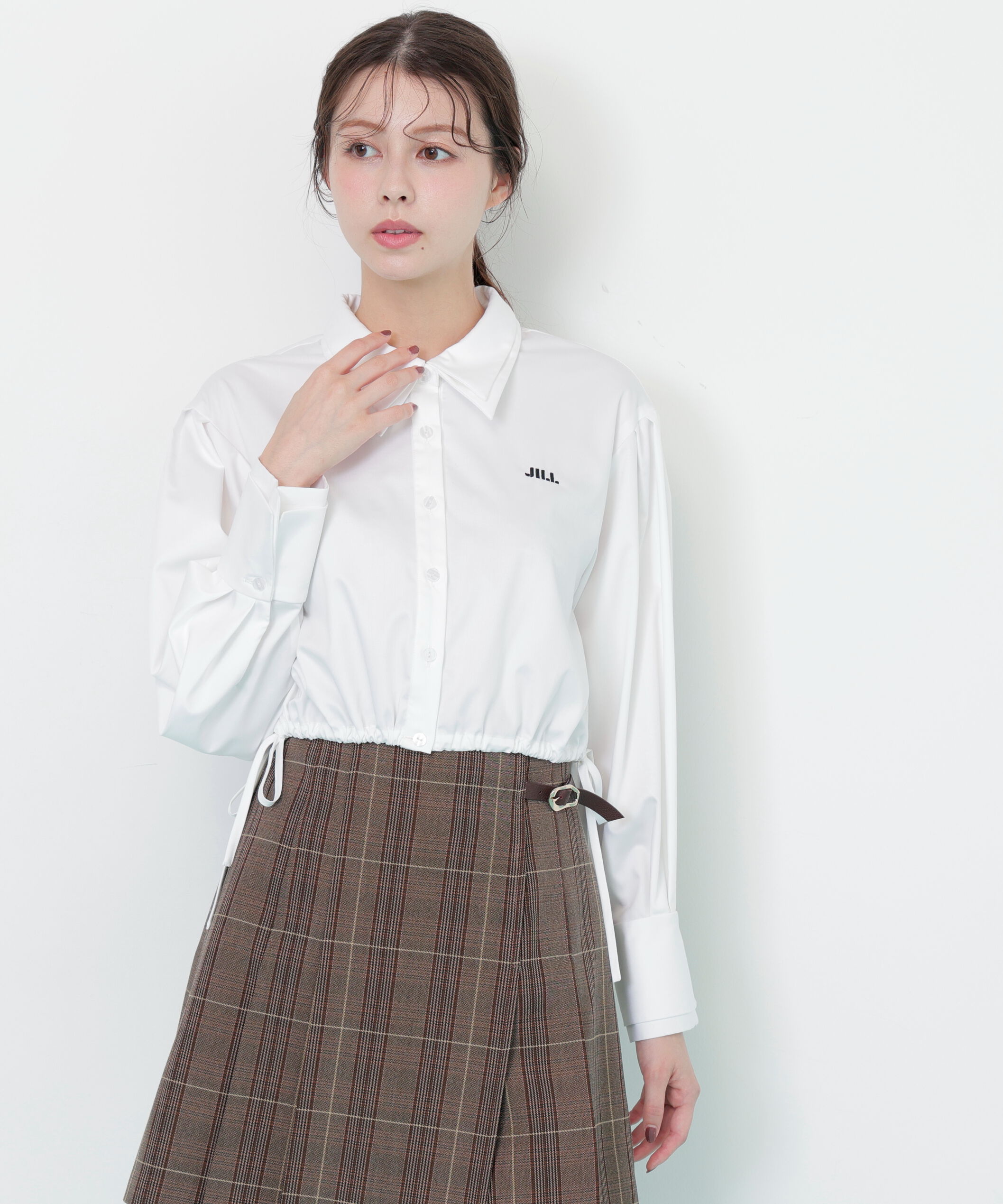  「サイドリボンダブルカラーシャツ」|シャツ・ブラウス|