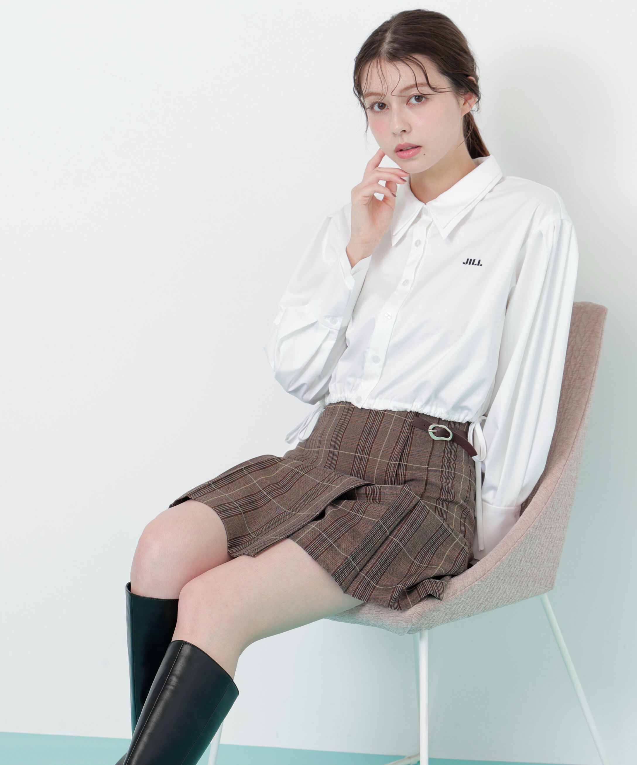  「サイドリボンダブルカラーシャツ」|シャツ・ブラウス|