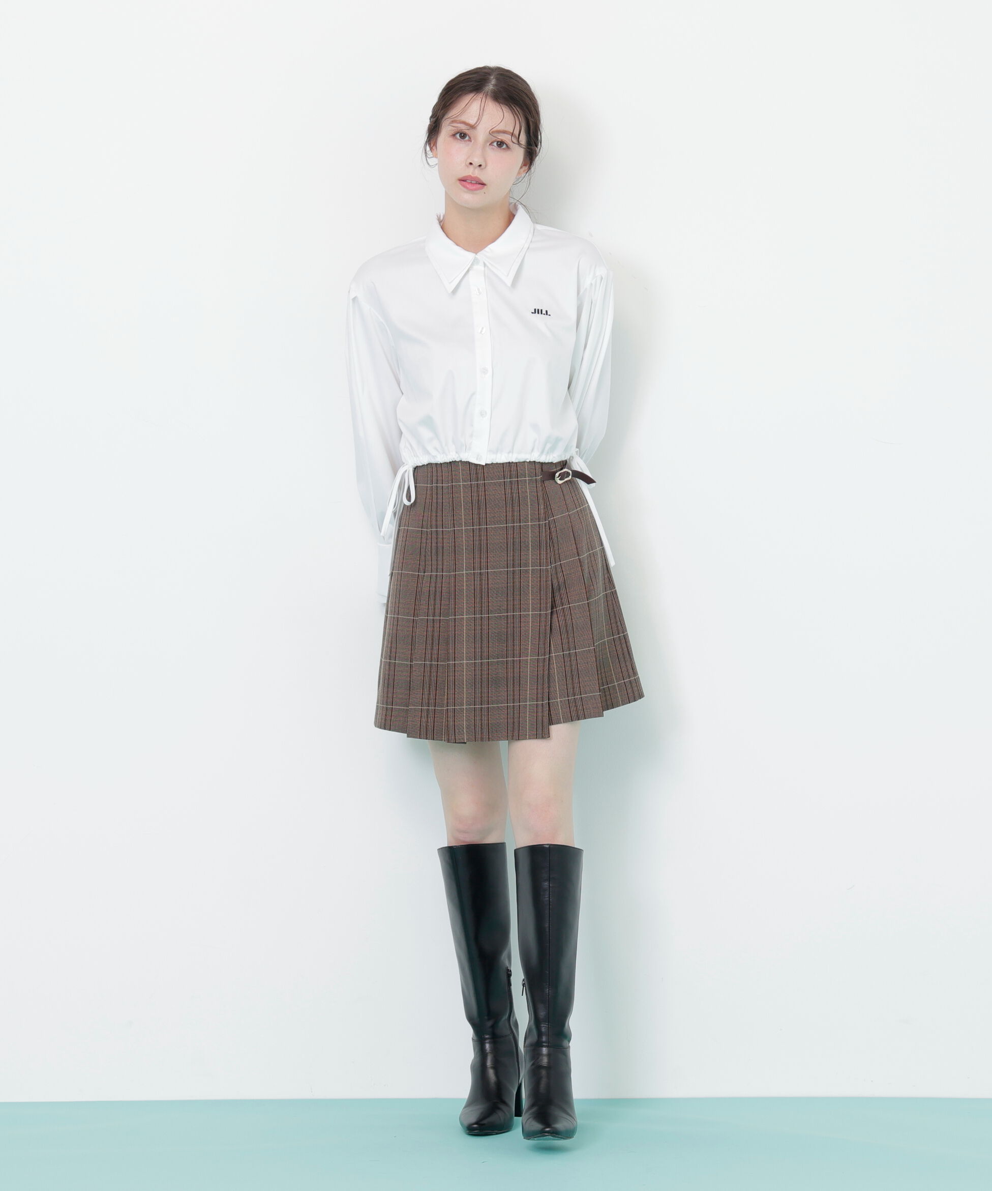  「サイドリボンダブルカラーシャツ」|シャツ・ブラウス|