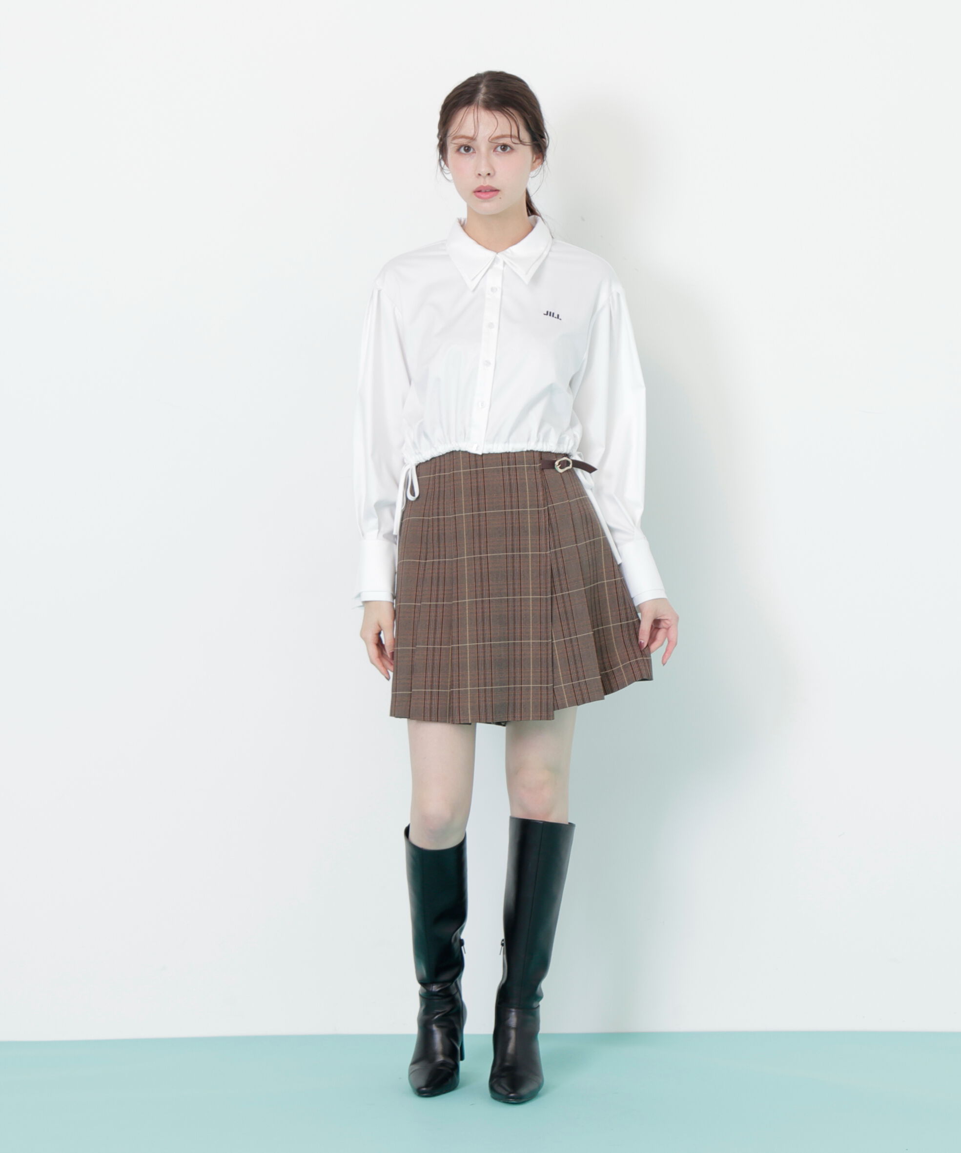  「サイドリボンダブルカラーシャツ」|シャツ・ブラウス|