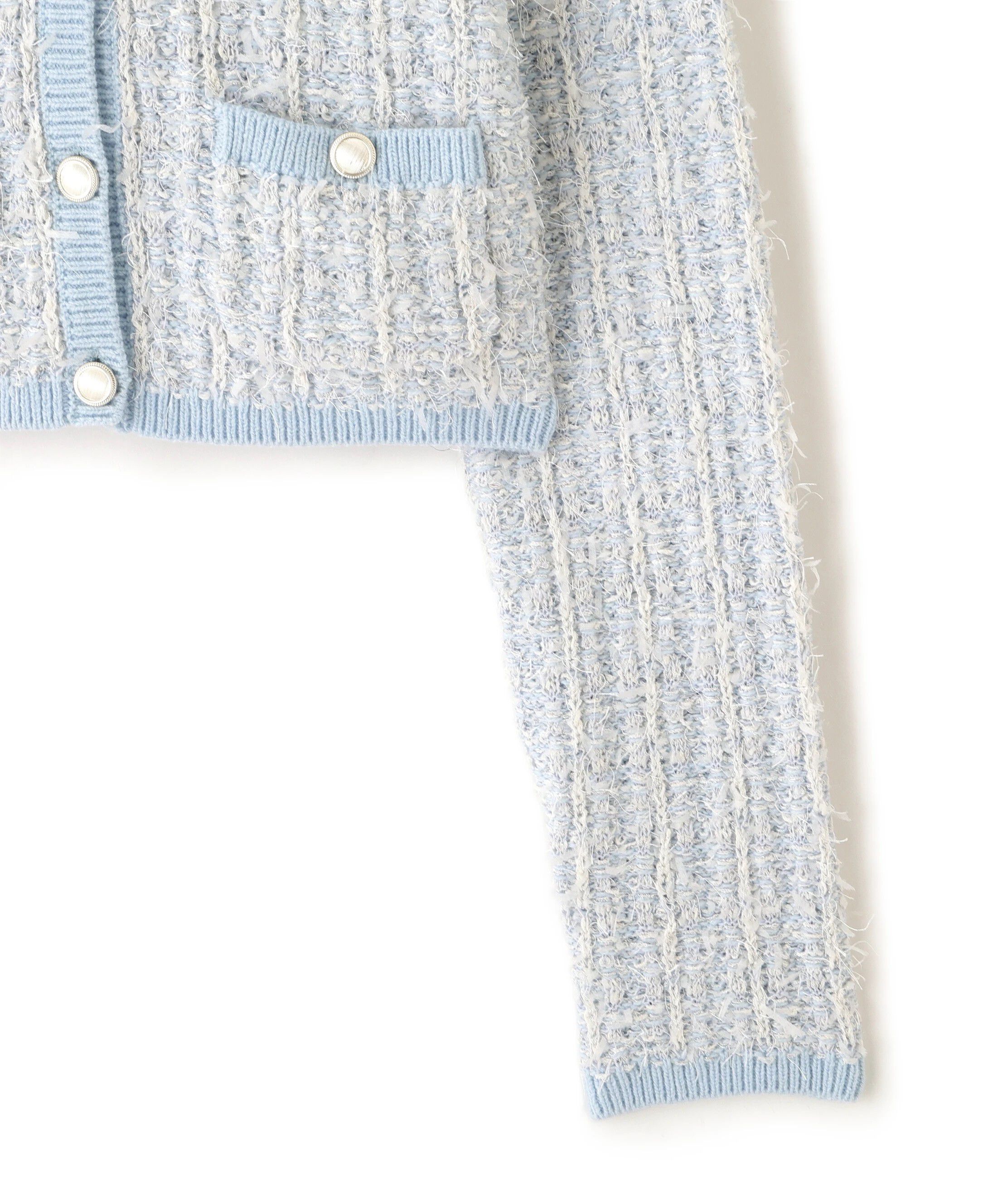  「ラメツイードニットカーディガン」|ニット・セーター|