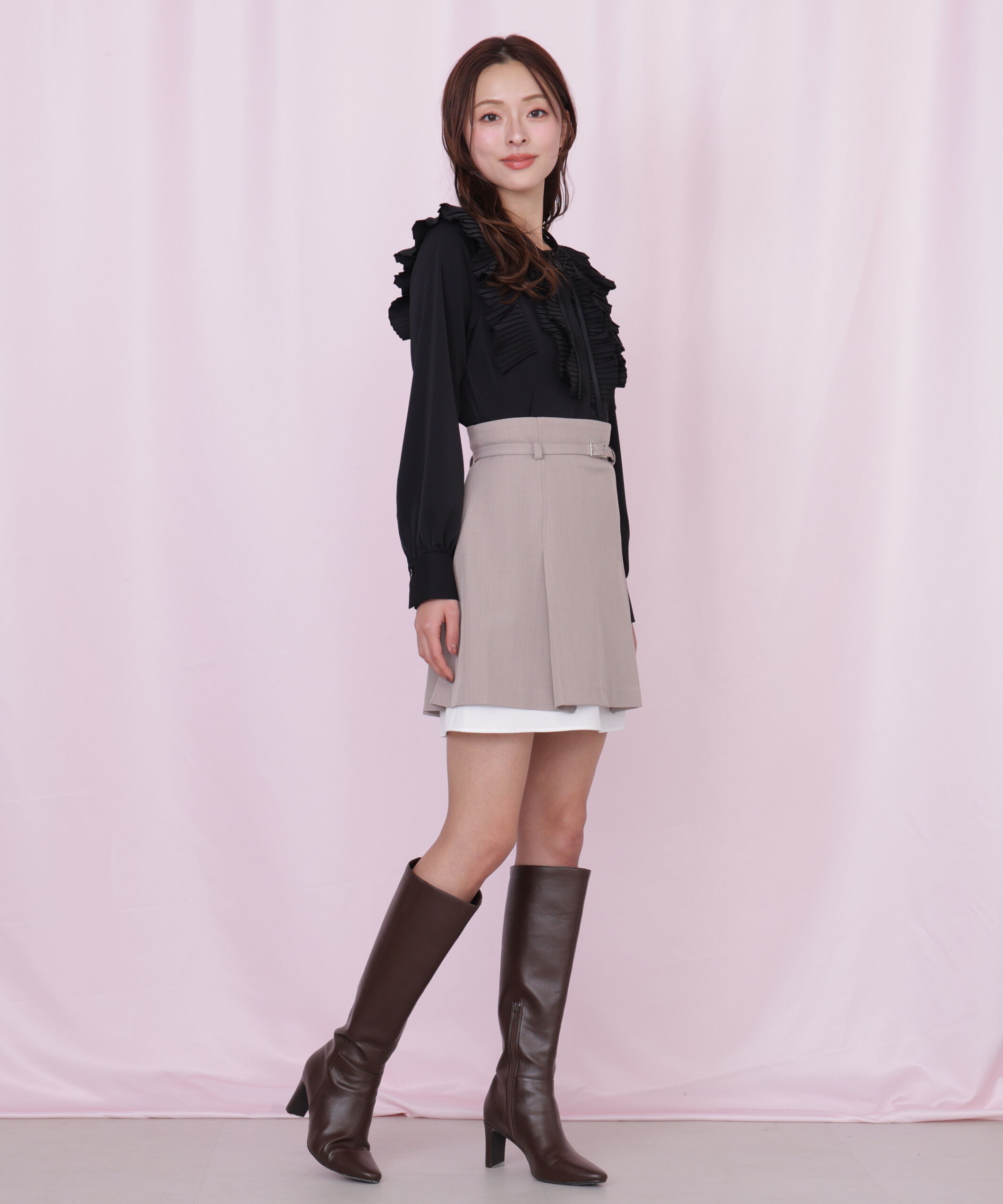  「プリーツフリルブラウス」|シャツ・ブラウス|