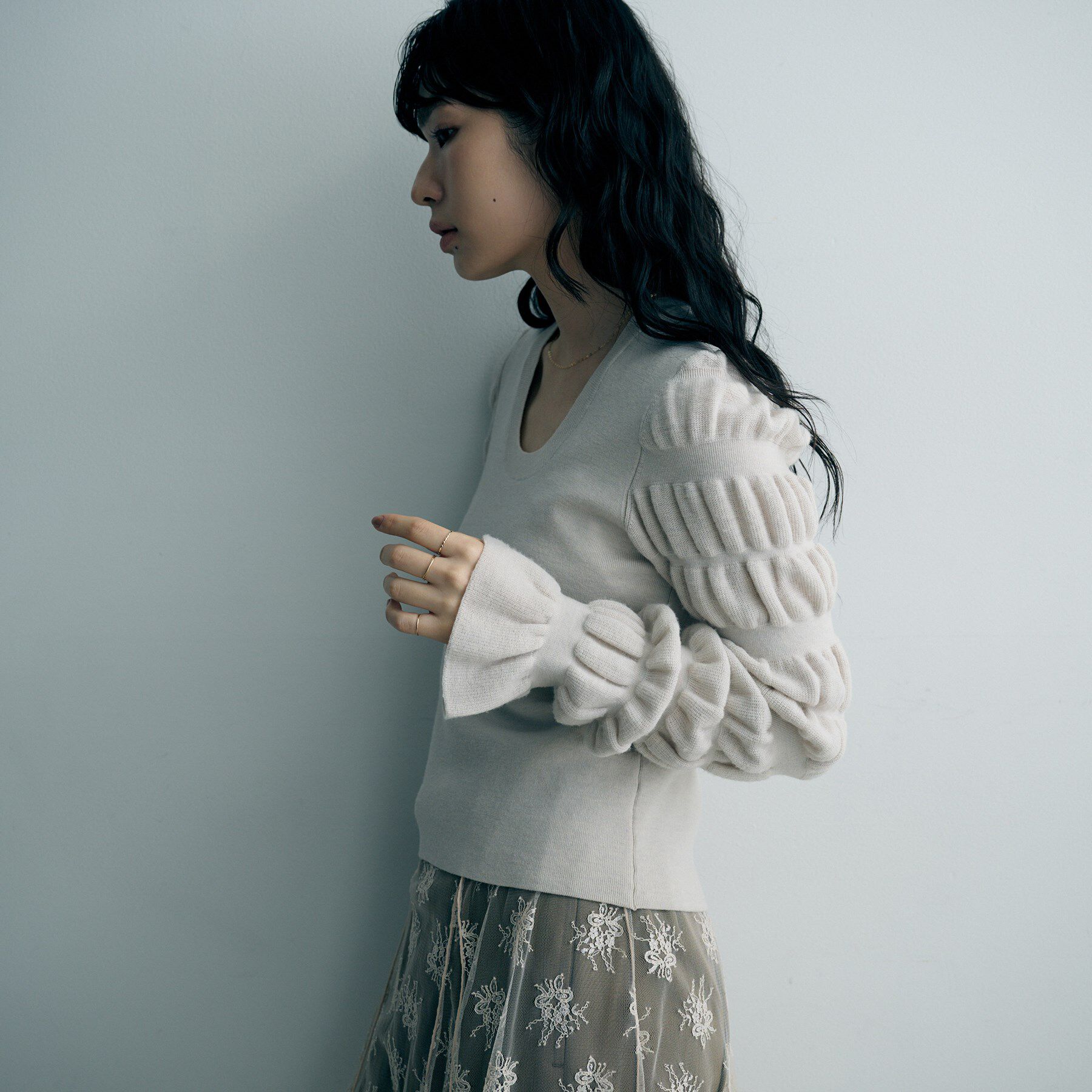 COCOSHNIK ONKITSCH「K10スキニーリング パラレルスラッシュ」|リング|