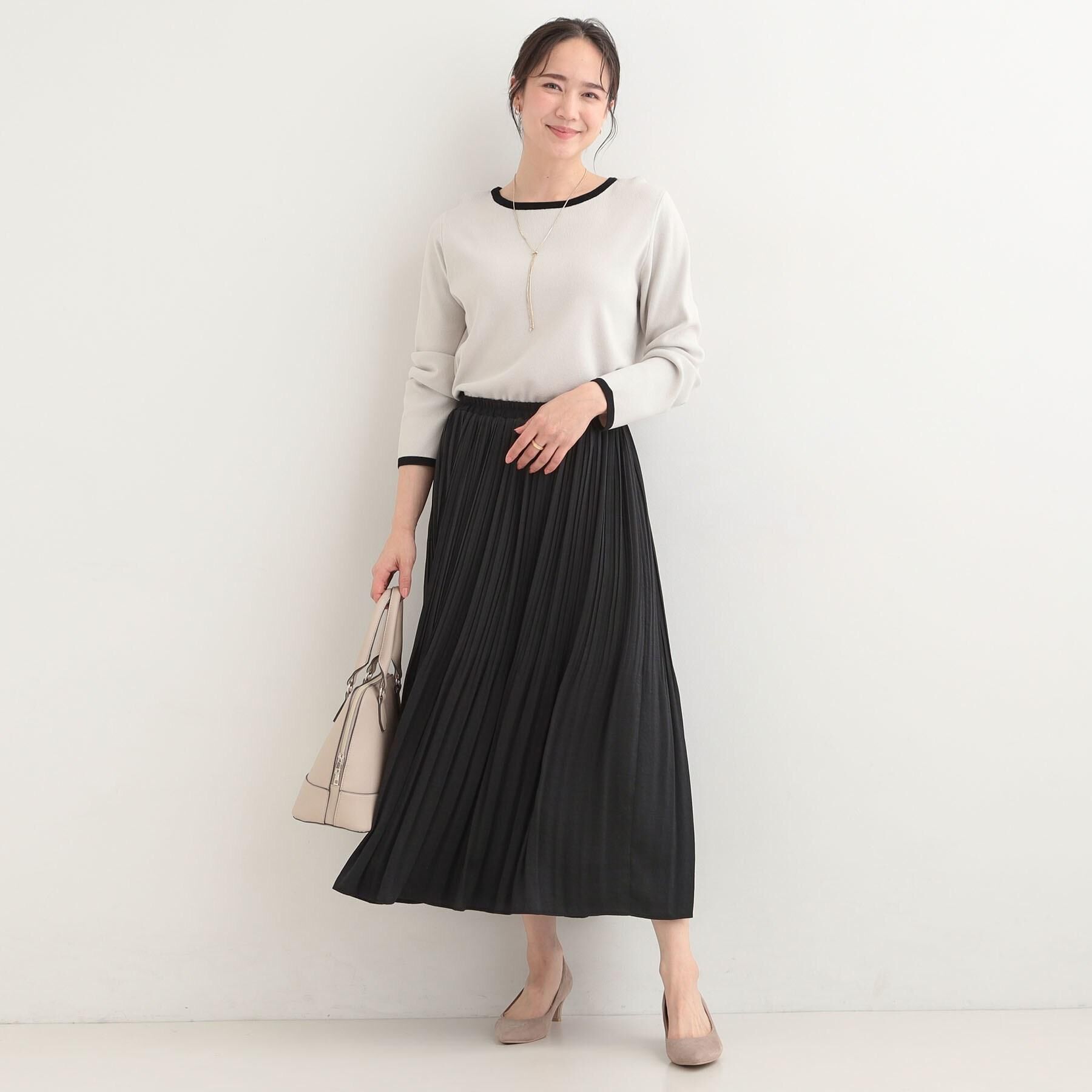 SHOO･LA･RUE「【洗濯機可/着丈選べる】オンにもオフにも 軽やかプリーツスカート」|スカート|
