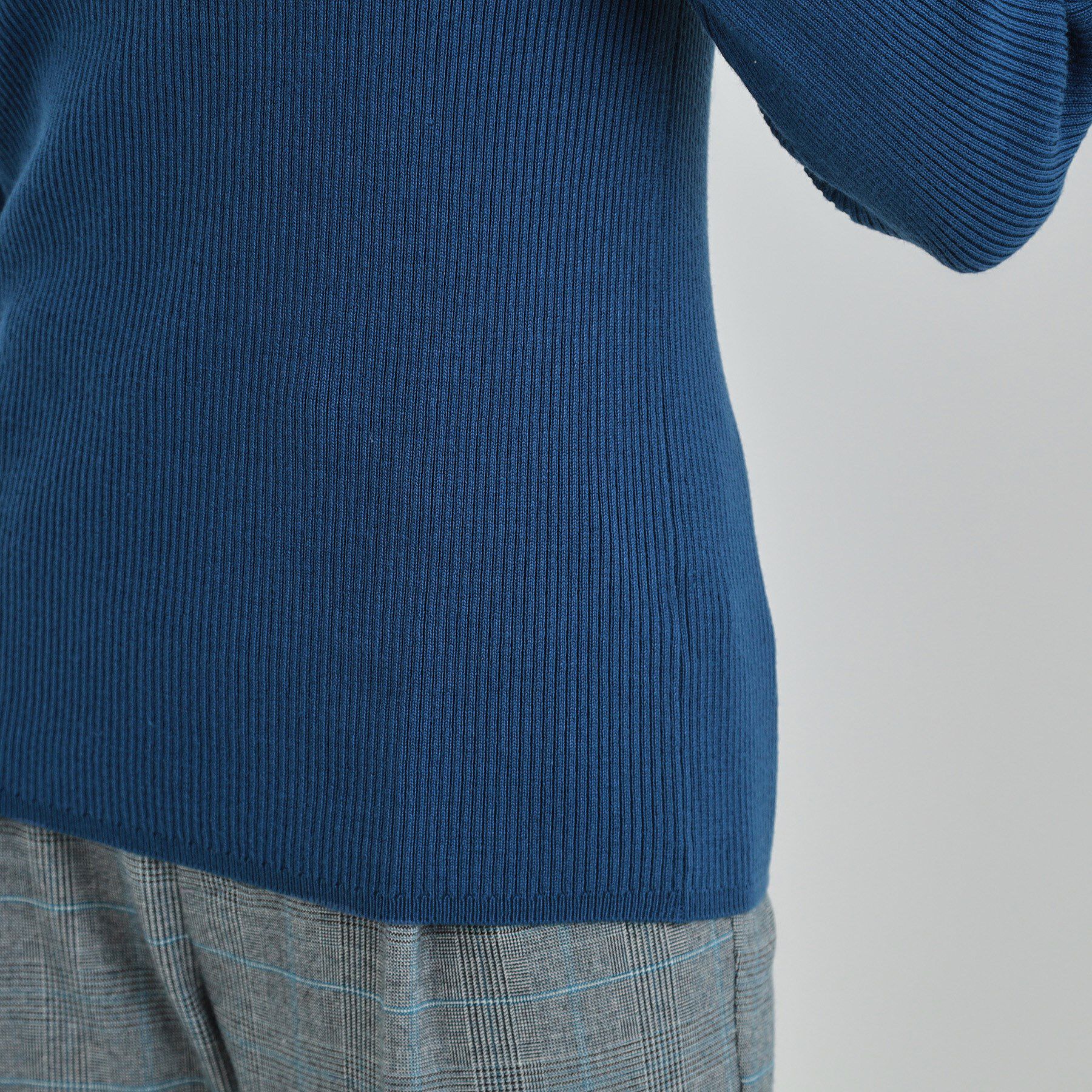 SHOO･LA･RUE「【絶妙なゆるピタ/洗濯機可】ちくちくしにくい リブハイネックやわらかニット」|ニット・セーター|