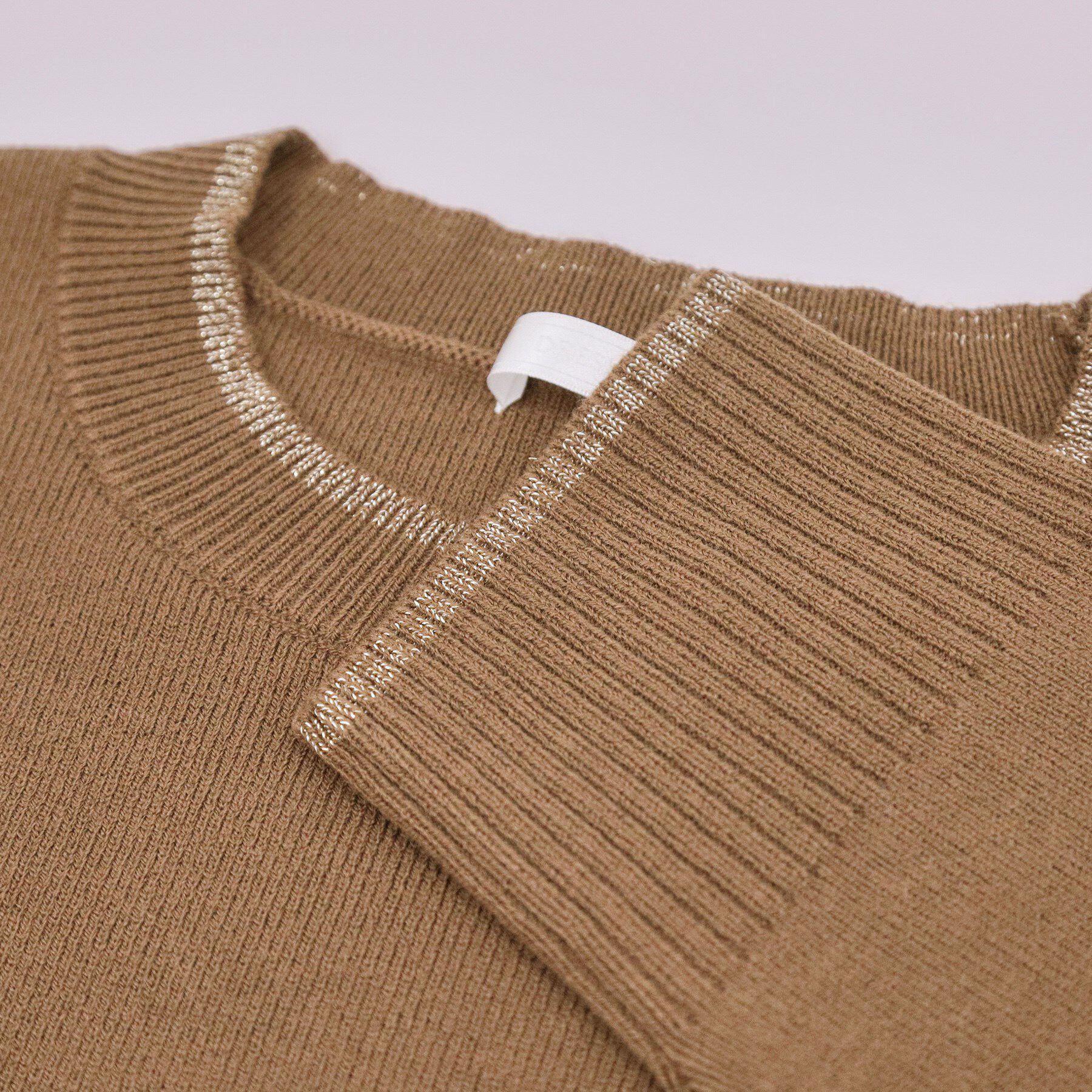 SHOO･LA･RUE「【洗濯機可/セットアップ可/毛玉になりにくい】さりげないラメ使いで差をつける クルーネックニット」|ニット・セーター|