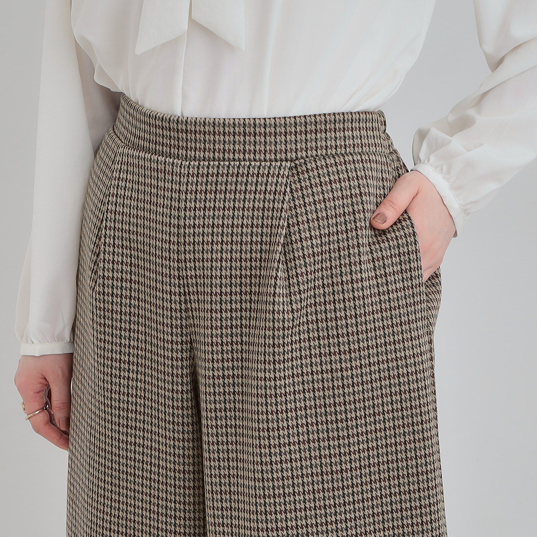 SHOO･LA･RUE「【洗濯機可/S-LL/あったか】体型カバーにも 裏起毛ガウチョパンツ」|その他|