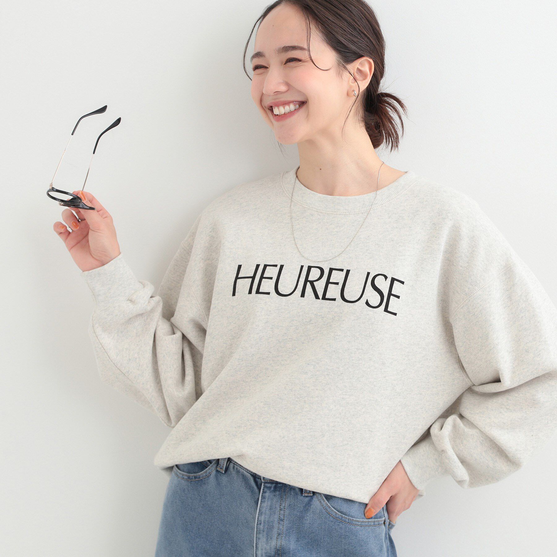 SHOO･LA･RUE「【綿100%/洗濯機可/S-LL】選べる4柄　プリントアソートスウェット」|パーカー|ライトグレー(111