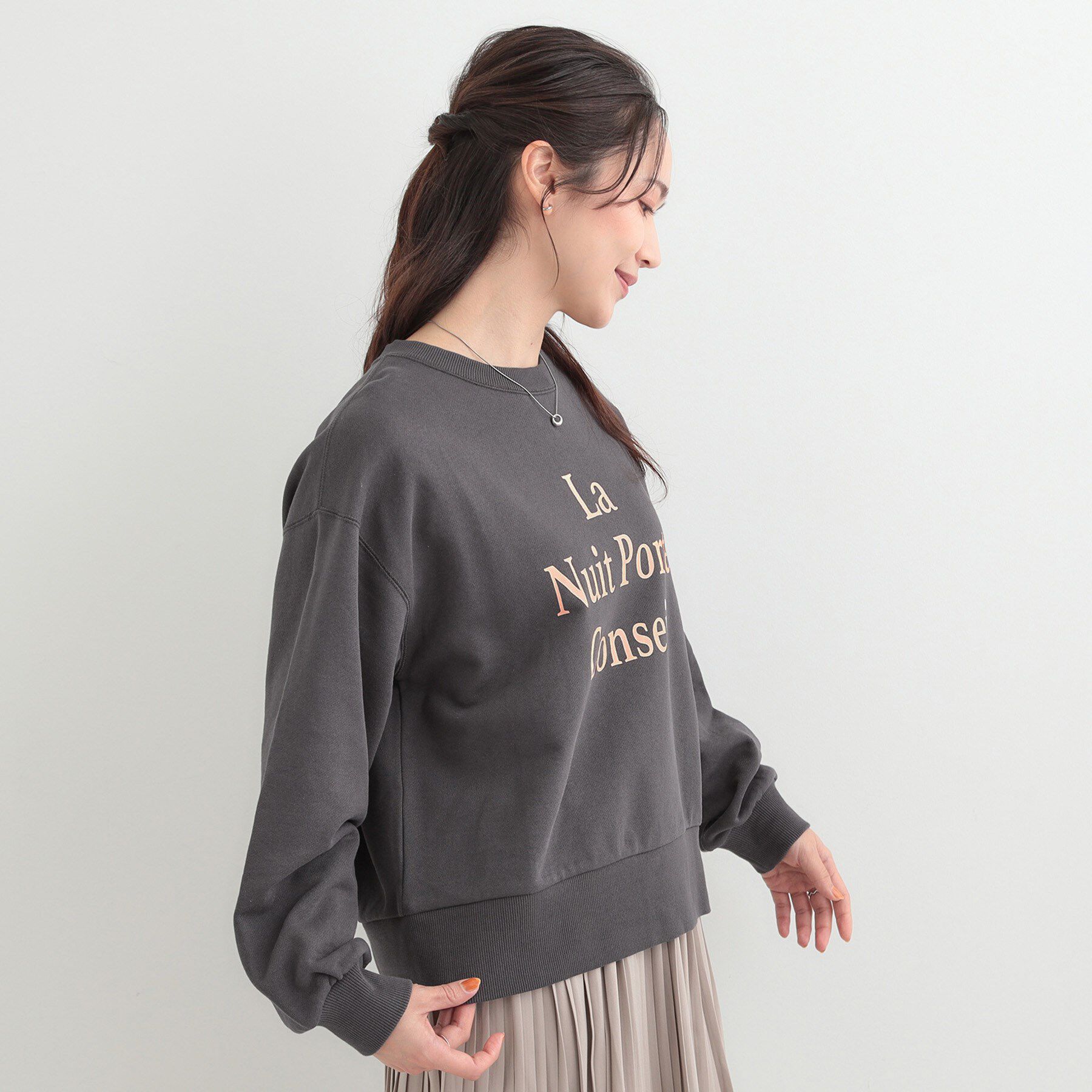 SHOO･LA･RUE「【綿100%/洗濯機可/S-LL】選べる4柄　プリントアソートスウェット」|パーカー|