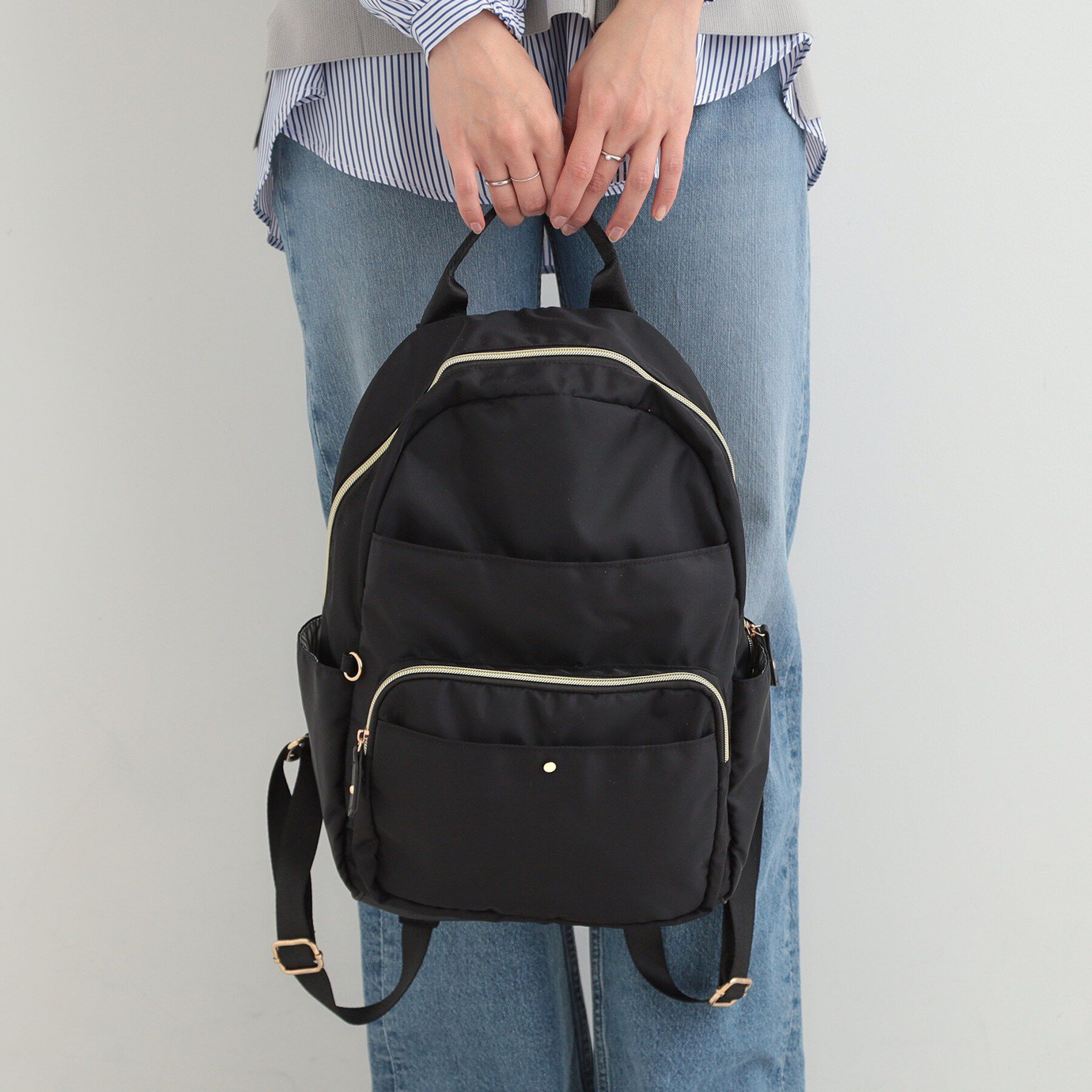 SHOO･LA･RUE「【撥水】整理整頓できちゃうリュック」|リュック|ブラック(019)