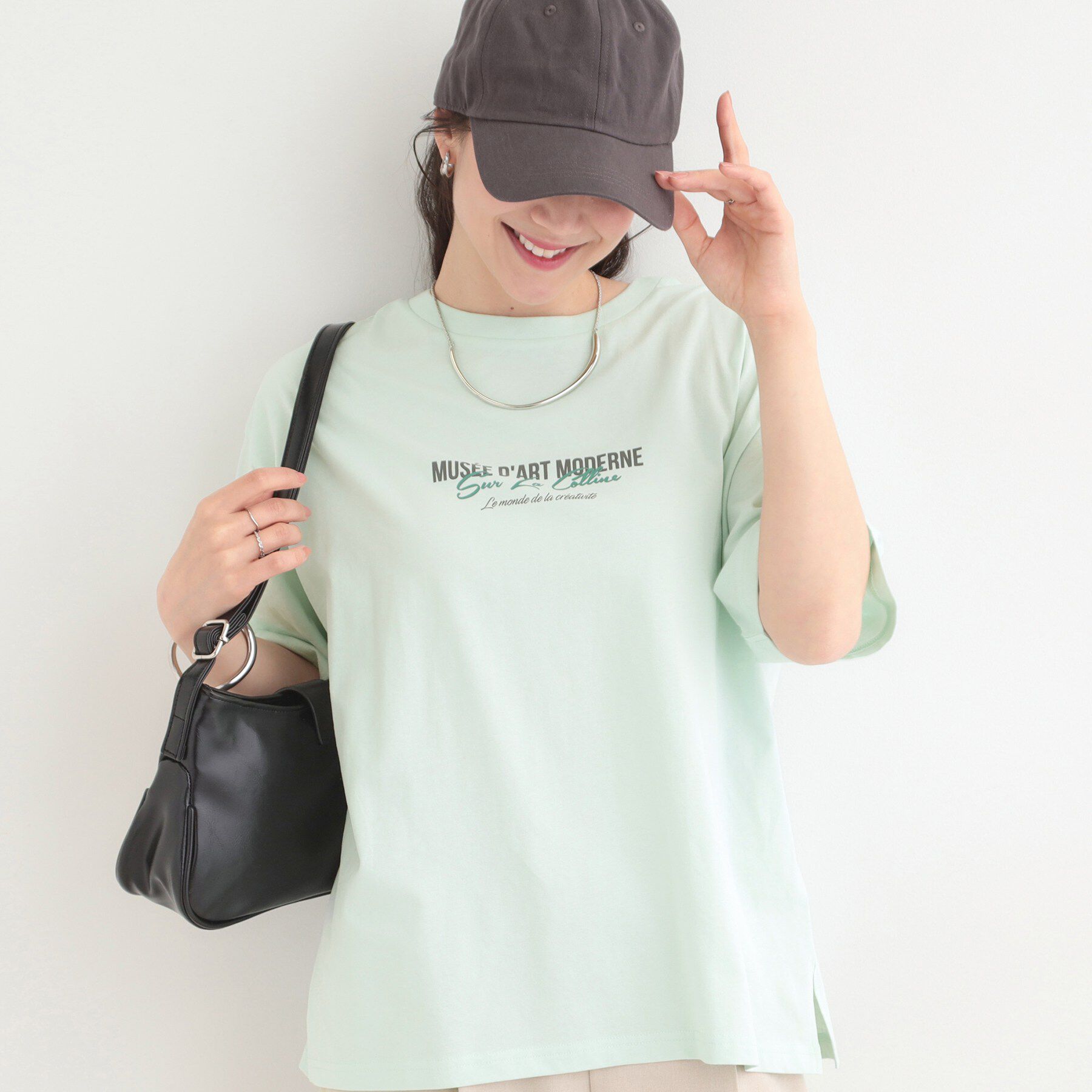 SHOO･LA･RUE「プチプラベーシックプリントTシャツ」|Tシャツ・カットソー|ミントグリーン(22