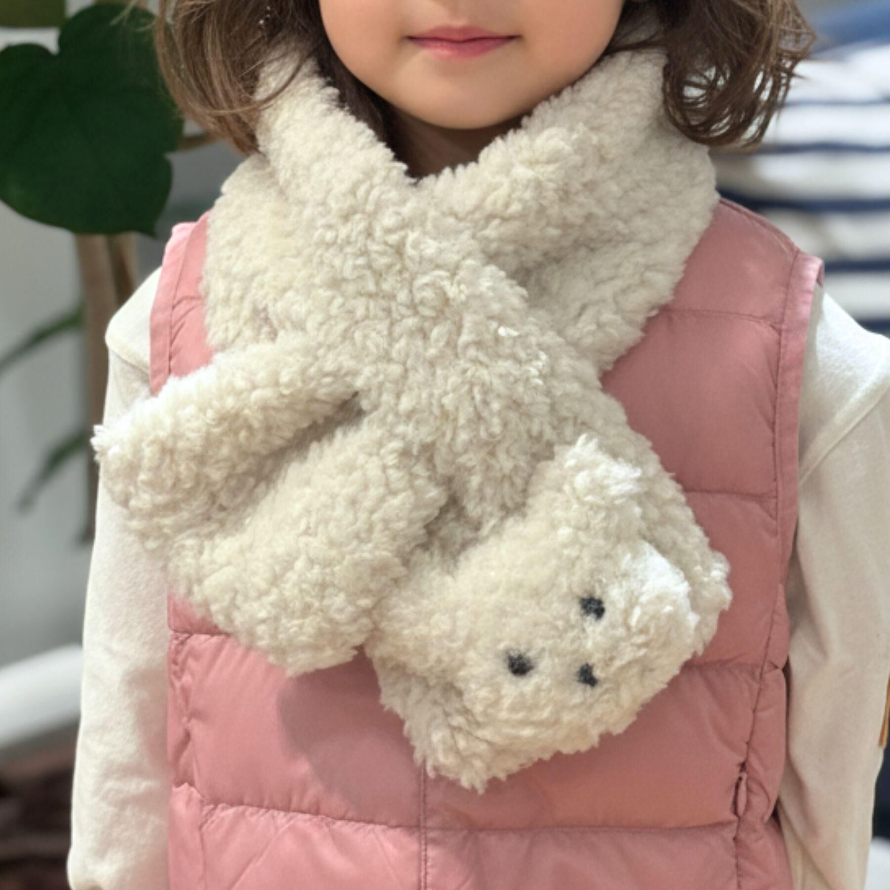 Dessin「KIDSクマボアティペット」|マフラー|アイボリー(004)