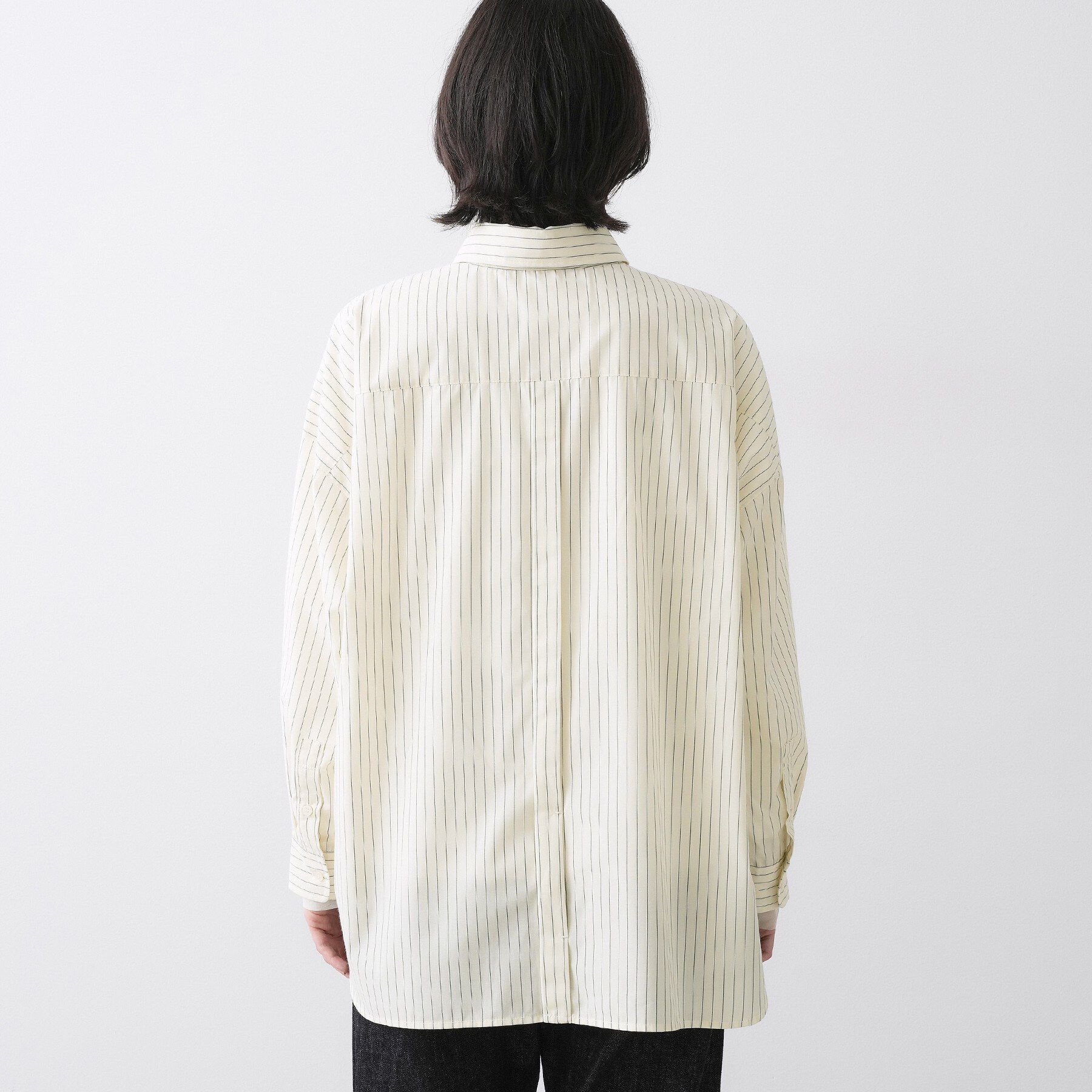 Dessin「【洗える】バックボタンオーバーシャツ」|シャツ・ブラウス|