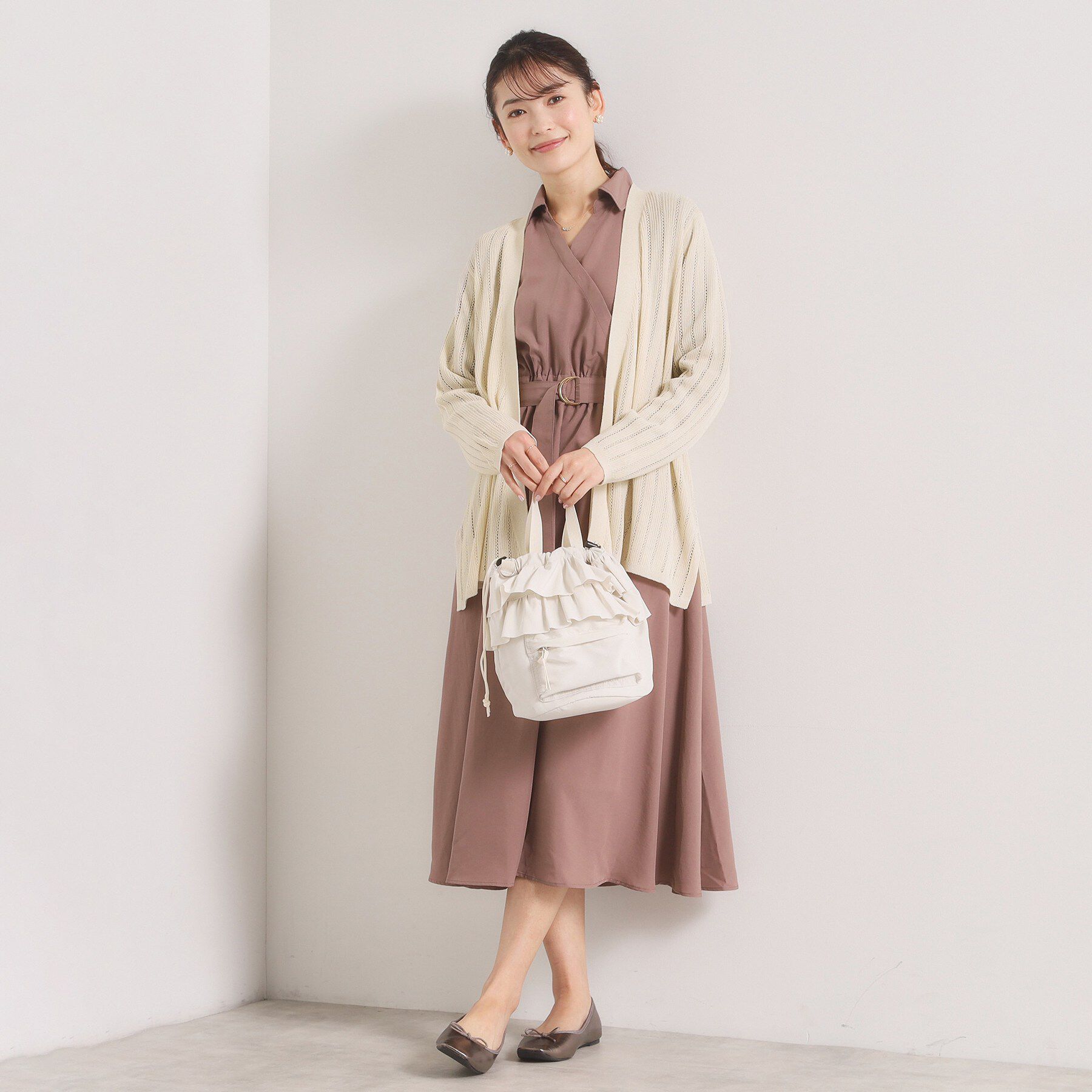 ITS&rsquo;DEMO「【手洗い可】透かし編みカーディガン」|カーディガン|