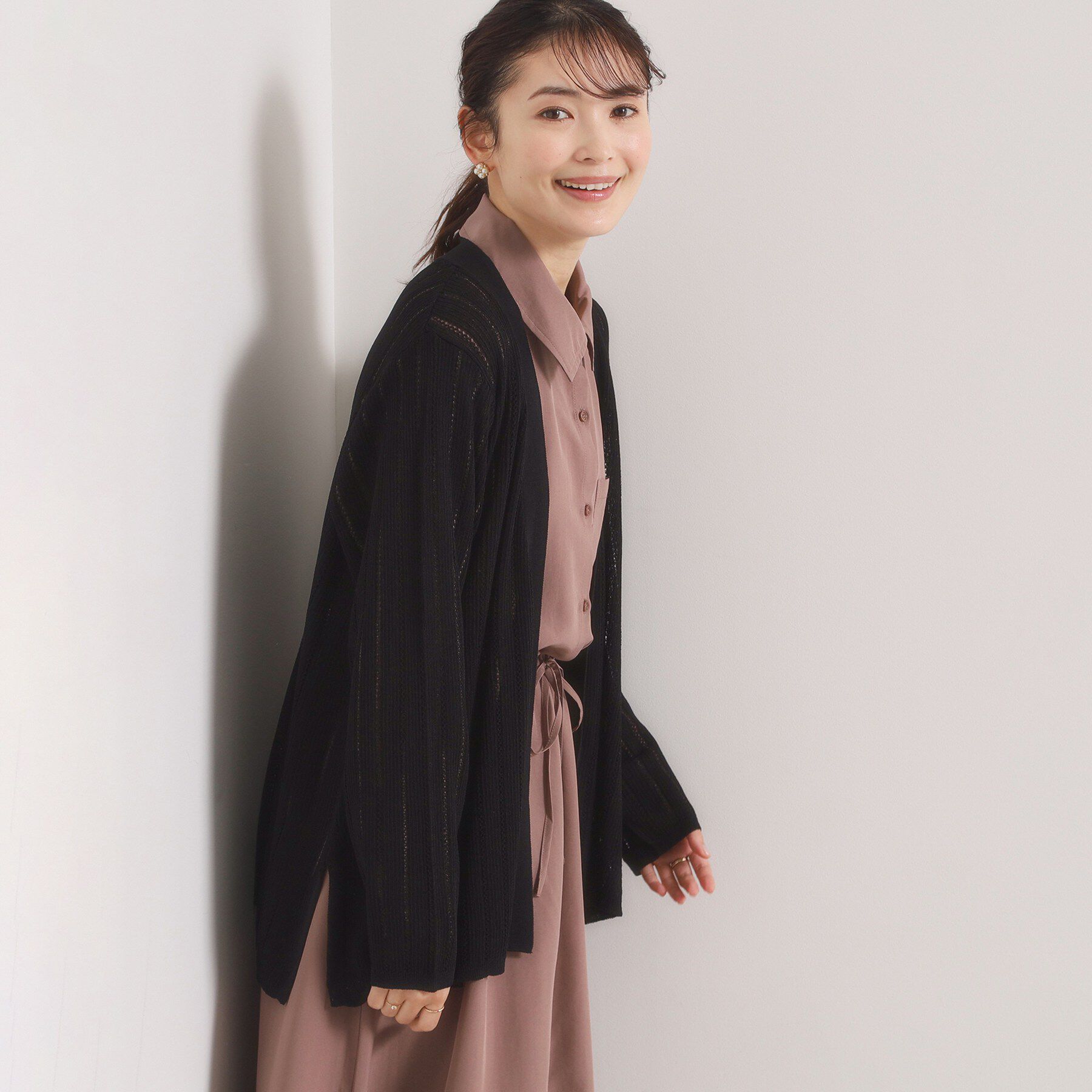 ITS&rsquo;DEMO「【手洗い可】透かし編みカーディガン」|カーディガン|