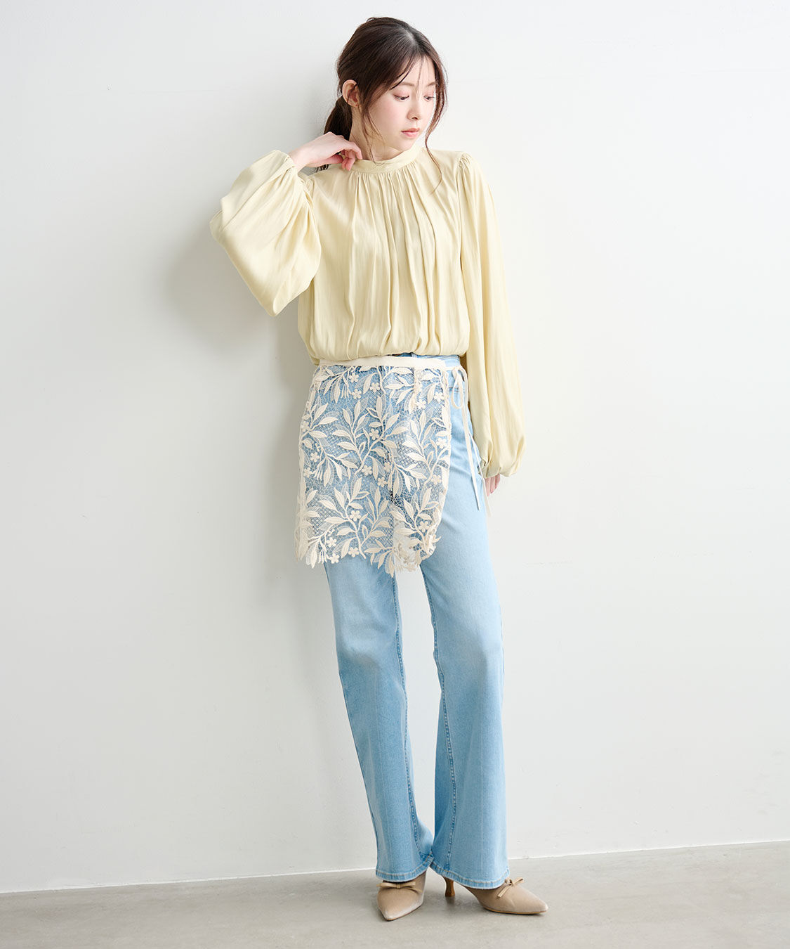 COCO DEAL「レースラップエプロン」|スカート|