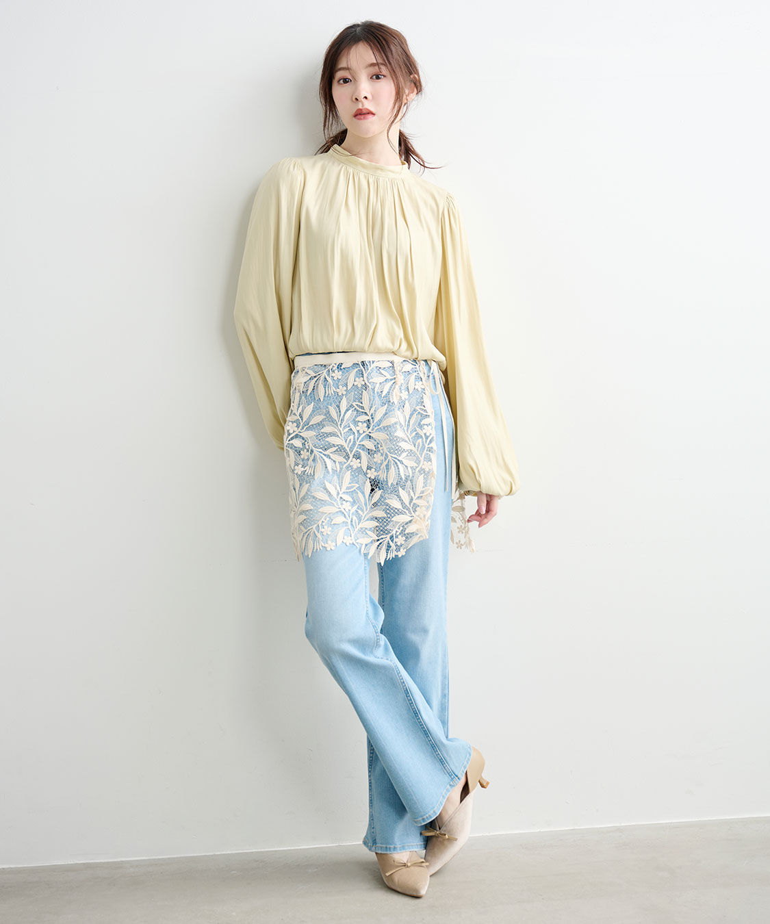 COCO DEAL「レースラップエプロン」|スカート|