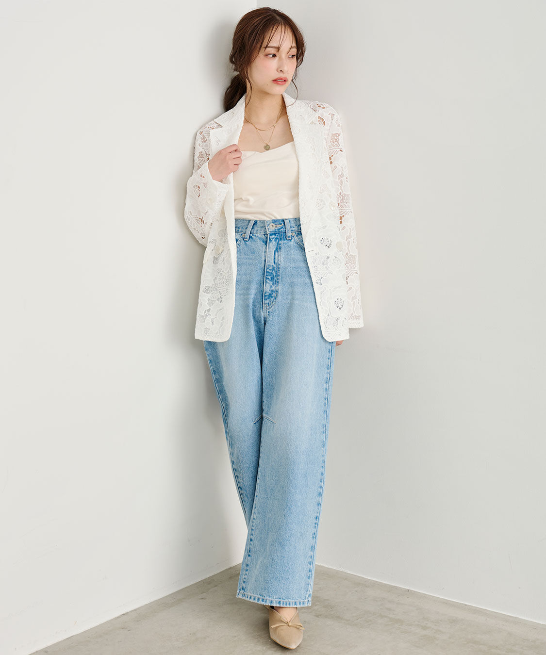 COCO DEAL「バレルワイドデニム/製品染めパンツ」|デニム|