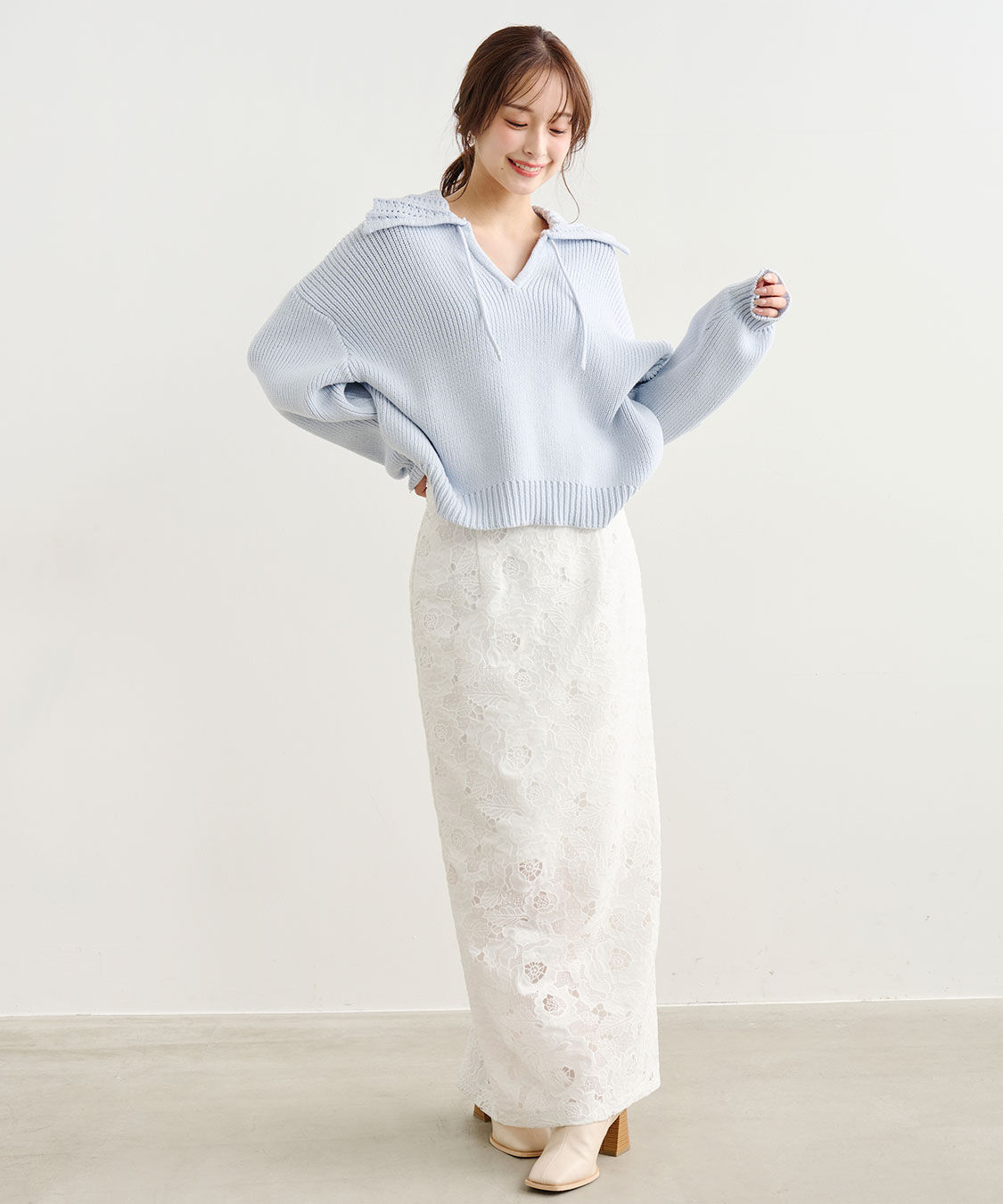 COCO DEAL「ビッグカラースキッパーニット」|ニット・セーター|