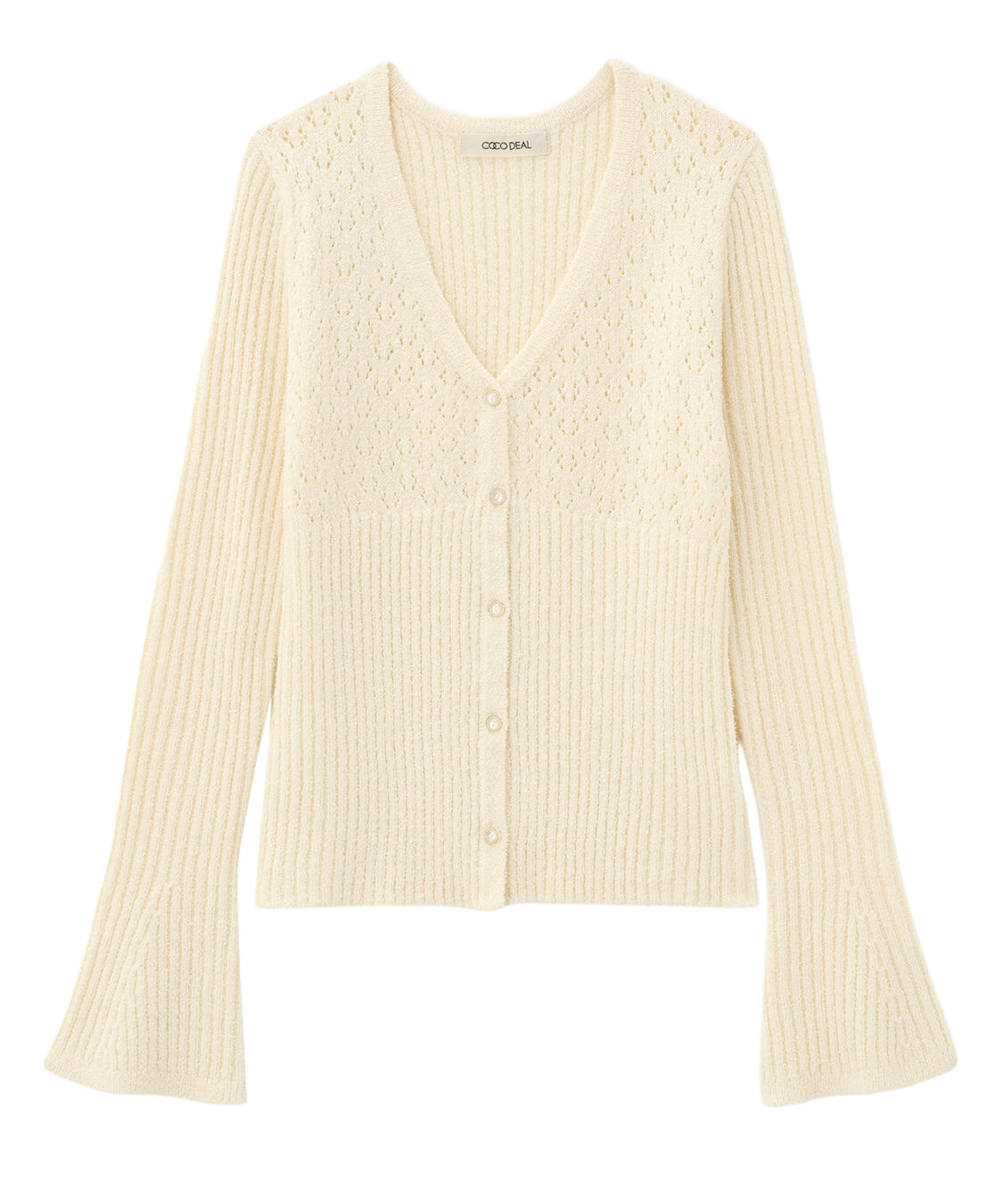 COCO DEAL「柄編みニットカーディガン」|ニット・セーター|