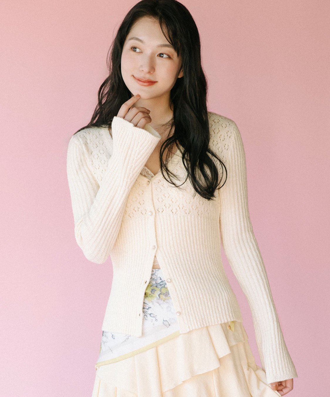 COCO DEAL「柄編みニットカーディガン」|ニット・セーター|