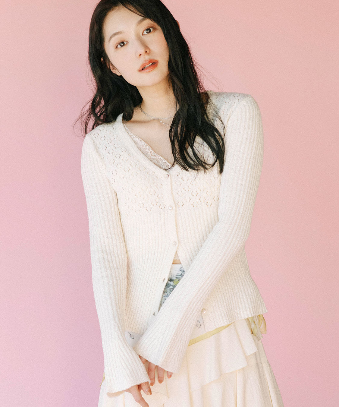 COCO DEAL「柄編みニットカーディガン」|ニット・セーター|