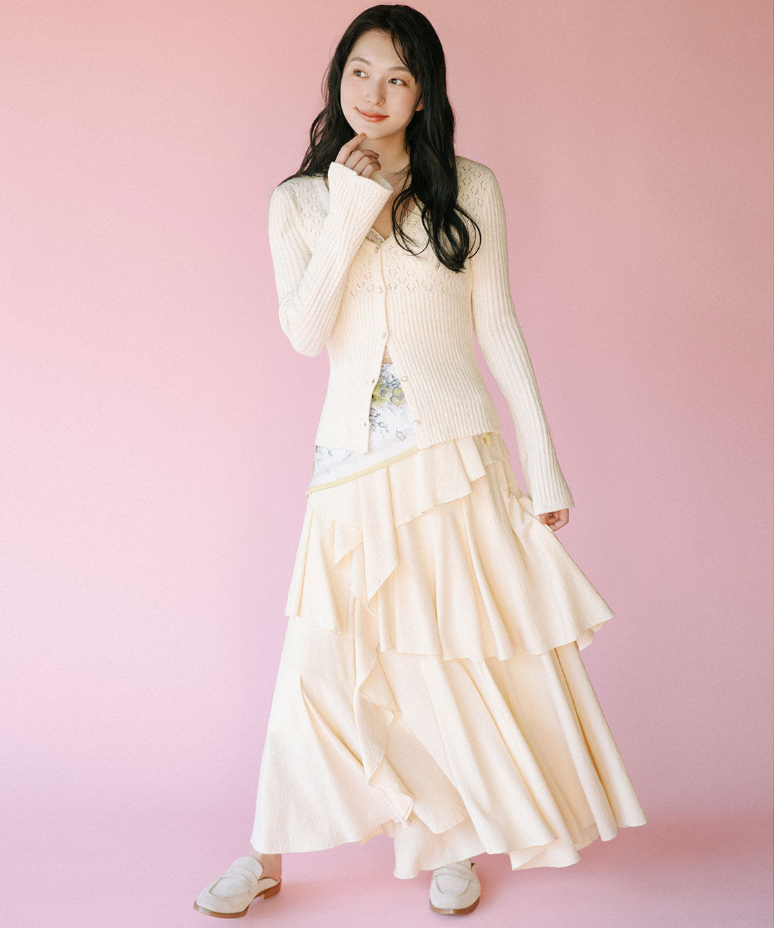 COCO DEAL「柄編みニットカーディガン」|ニット・セーター|