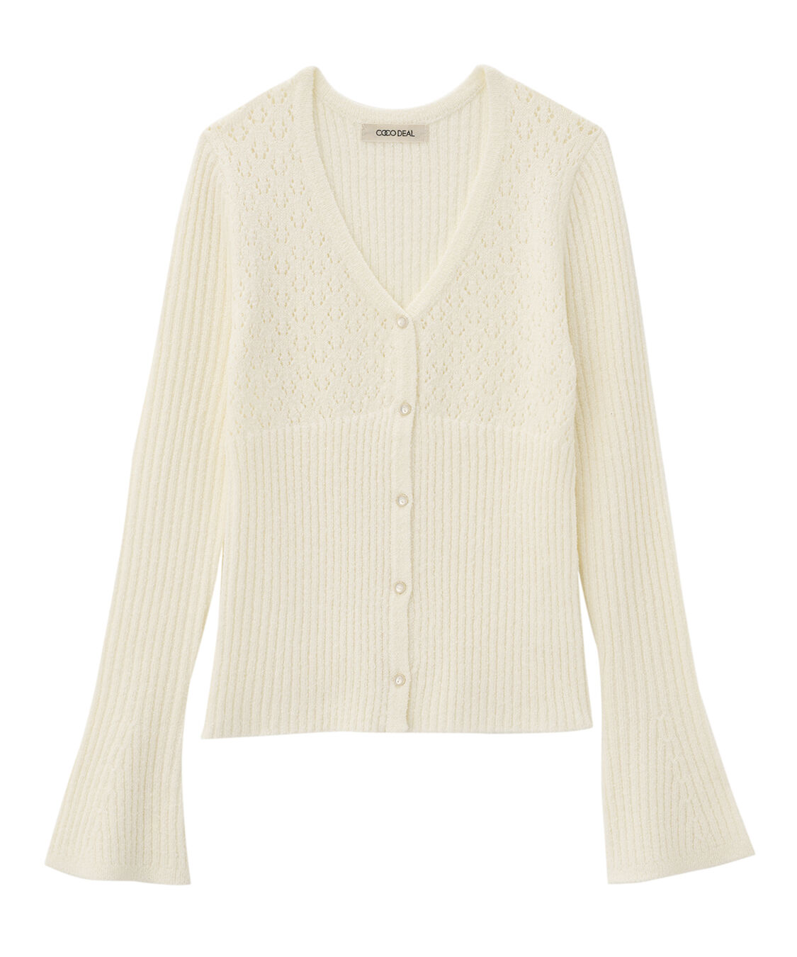 COCO DEAL「柄編みニットカーディガン」|ニット・セーター|