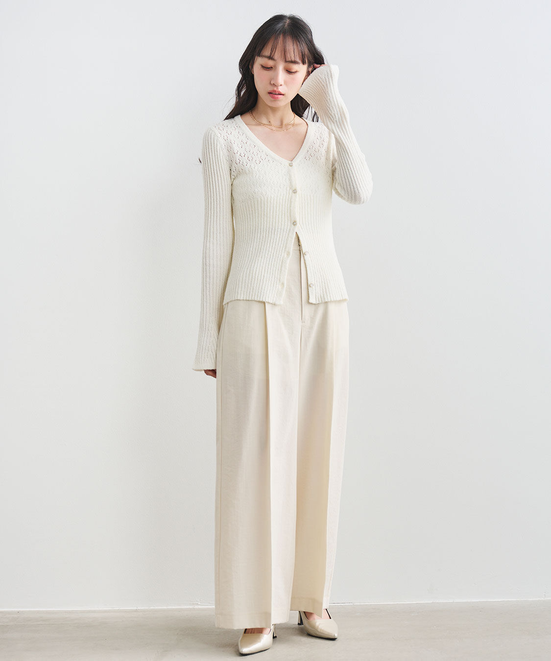 COCO DEAL「柄編みニットカーディガン」|ニット・セーター|