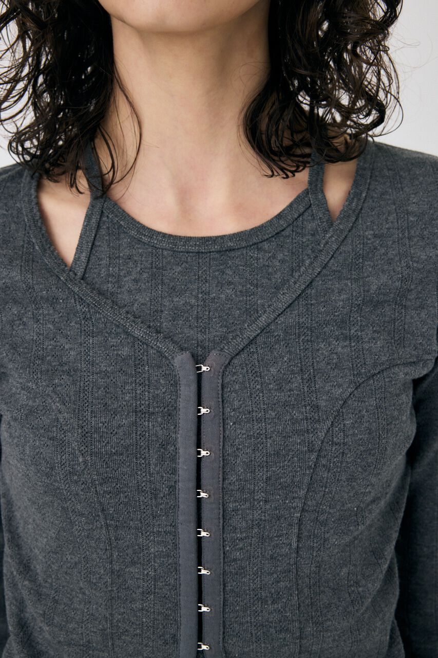 MOUSSY「LAYERED 2WAY カーディガン」|Tシャツ・カットソー|