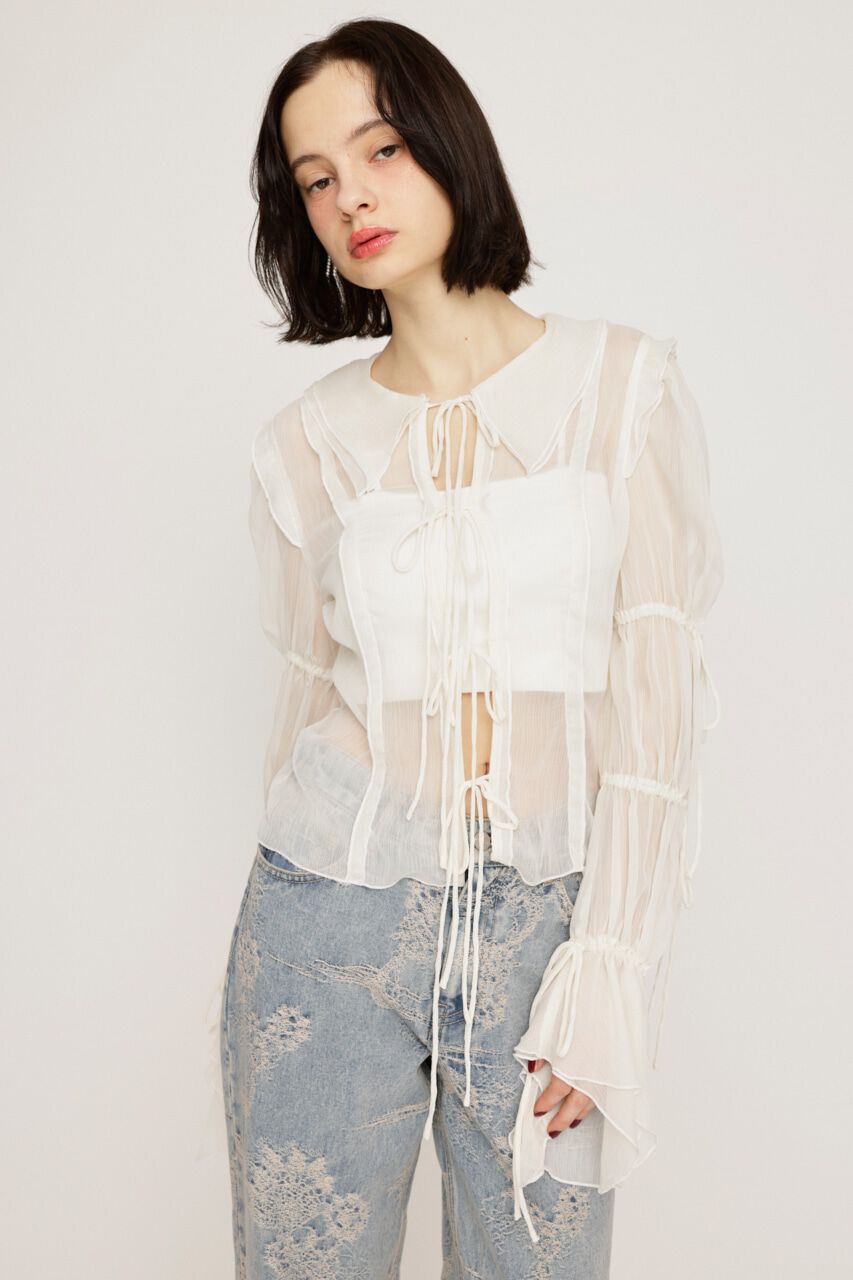 SLY「BLEEDING SHEER DUMPLING ブラウス」|シャツ・ブラウス|