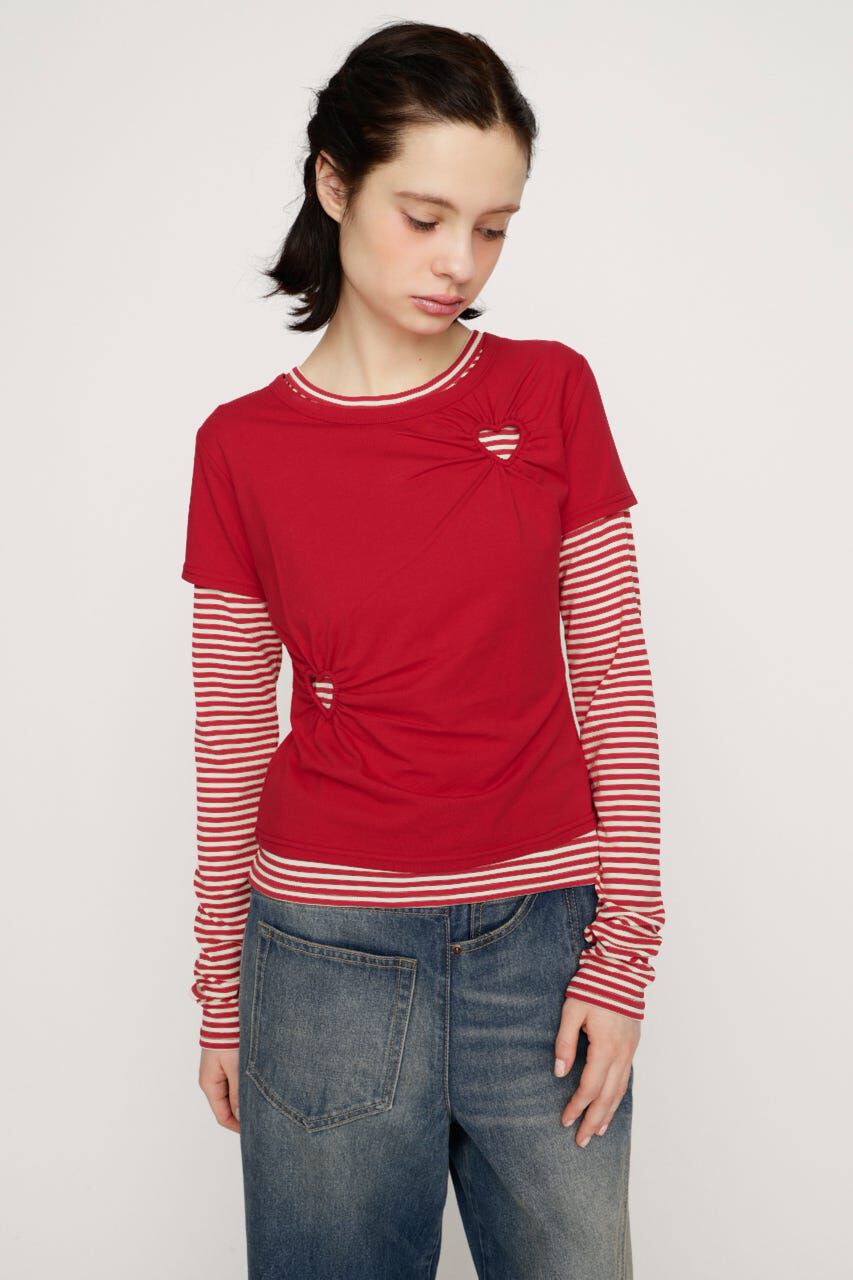 SLY「HEART HOLE 2P トップス」|Tシャツ・カットソー|