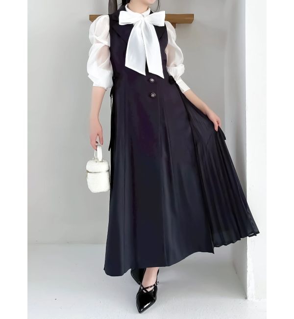 dazzlin「2WAYボウタイタックペプラムブラウスⅡ」|シャツ・ブラウス|