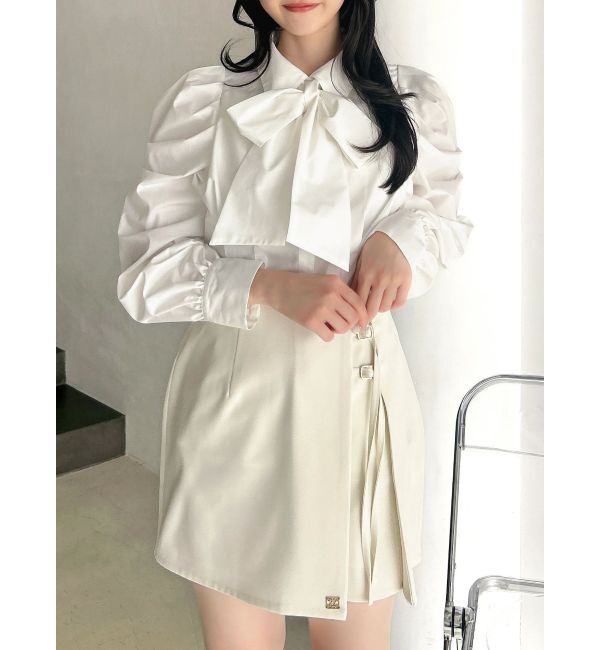 dazzlin「2WAYボウタイタックペプラムブラウスⅡ」|シャツ・ブラウス|