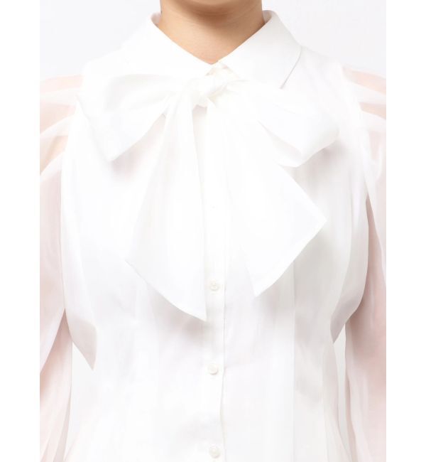 dazzlin「2WAYボウタイタックペプラムブラウスⅡ」|シャツ・ブラウス|